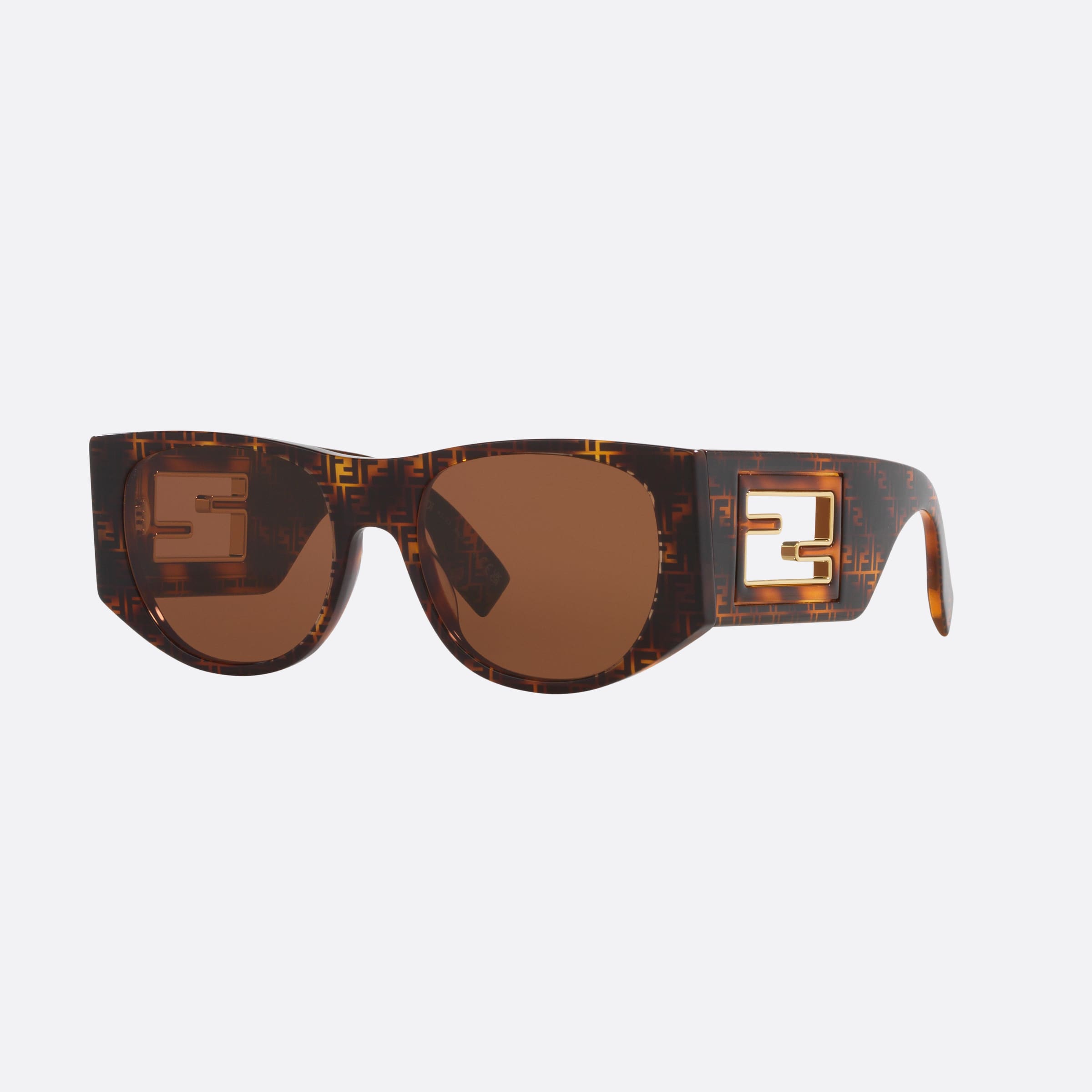 Fendi 54mm Baguette Fe40109i 55e Tortoise Oval Women Sunglasses - Main View