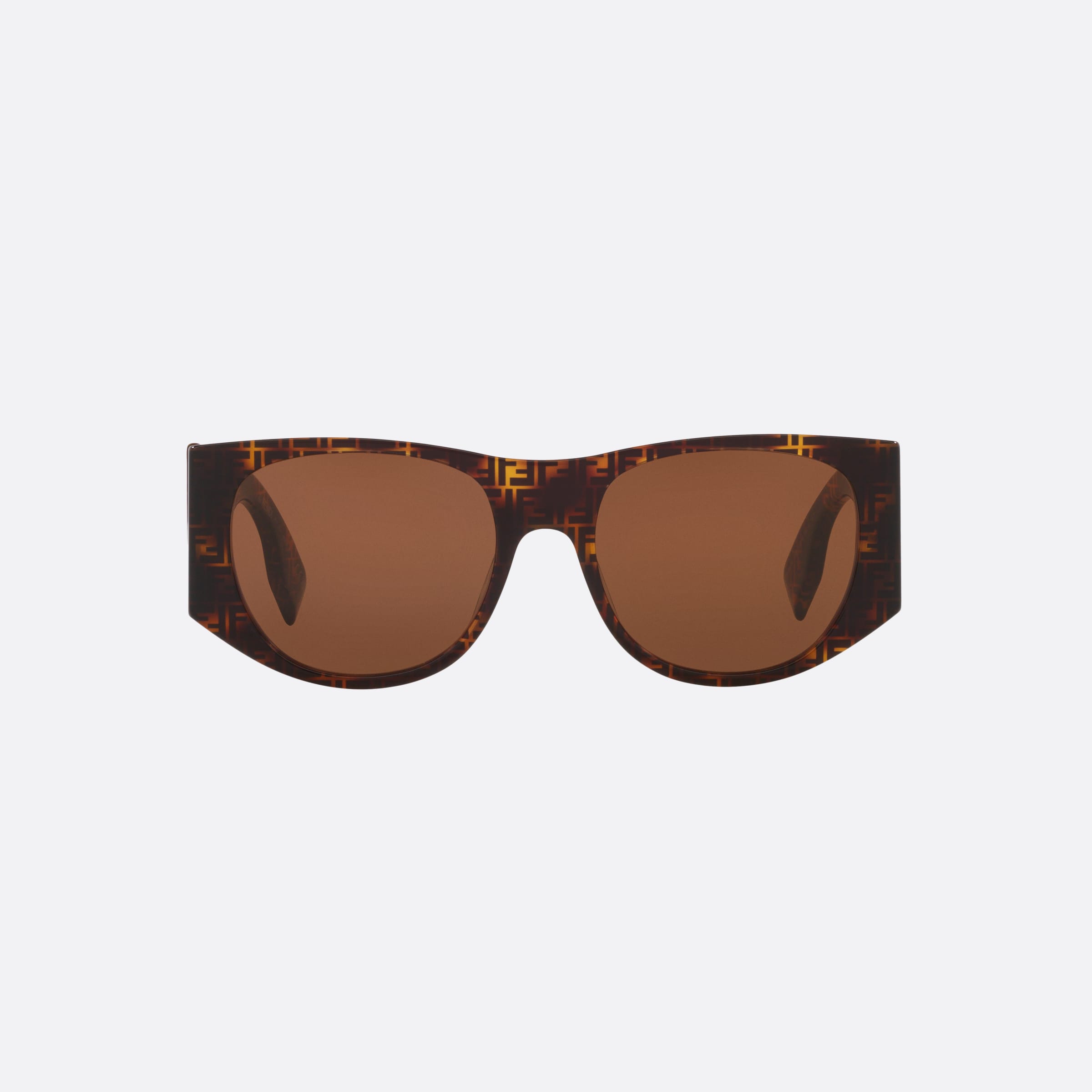 Fendi 54mm Baguette Fe40109i 55e Tortoise Oval Women Sunglasses - Side View