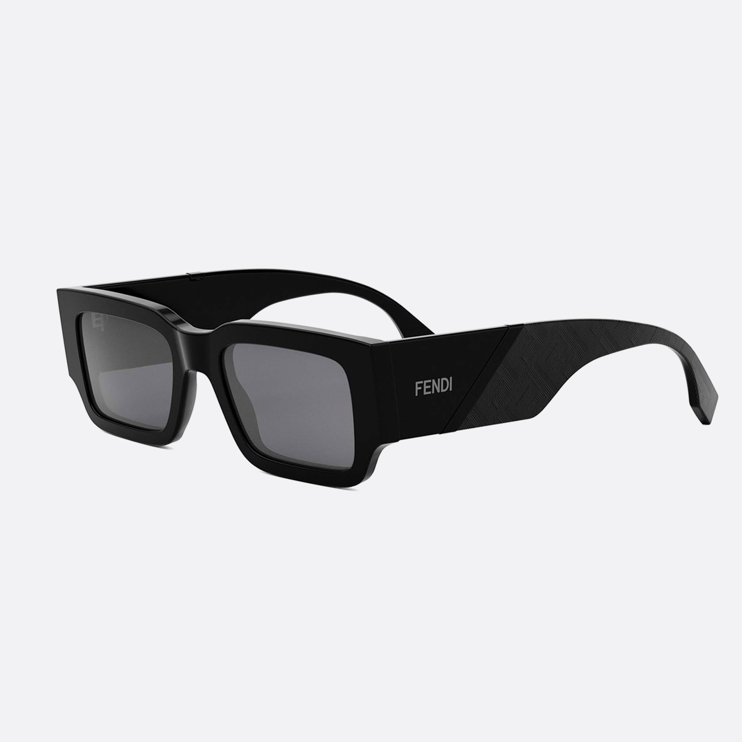 Fendi 51mm Diagonal Fe40131i 01a Black Rectangle Men Sunglasses - Main View