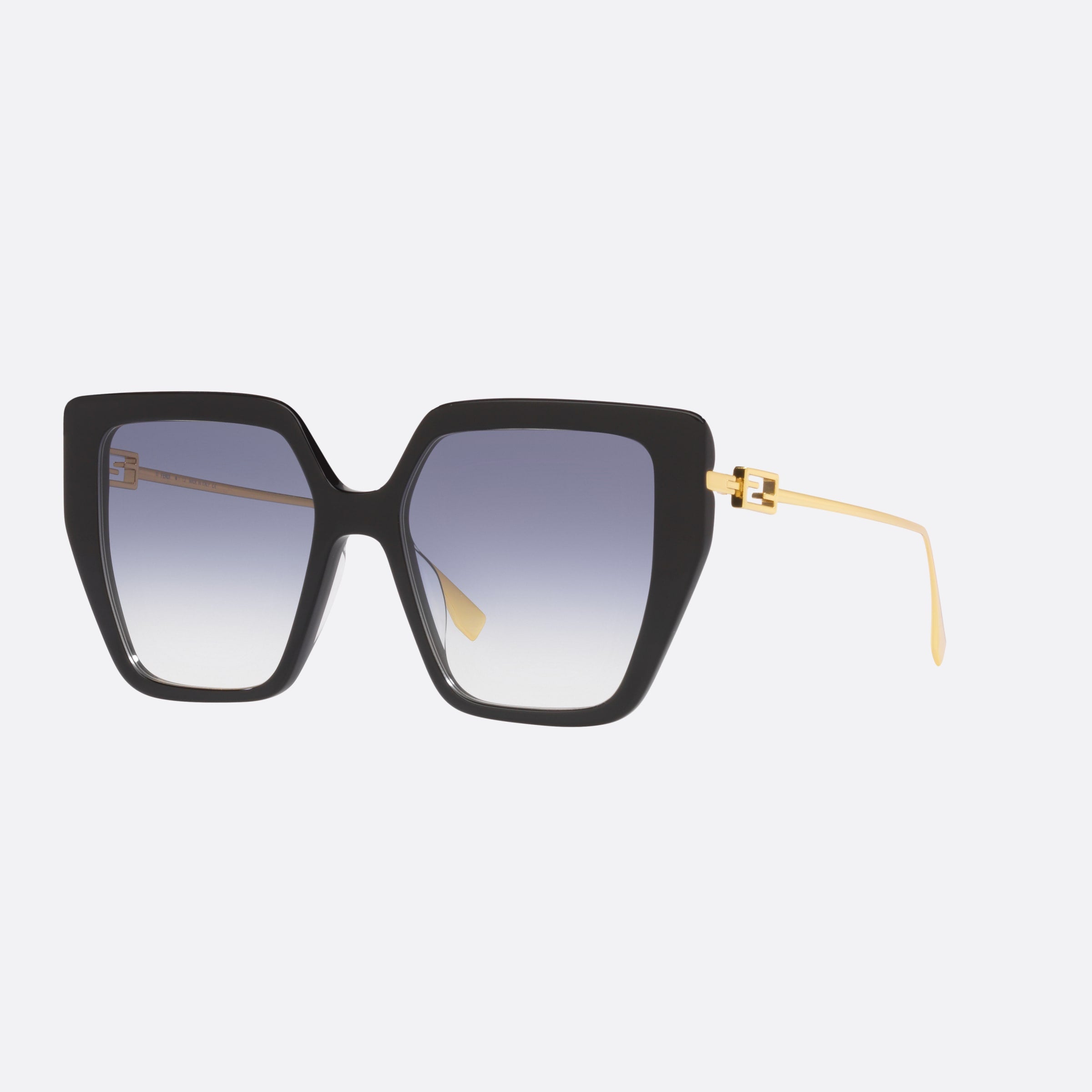 Fendi 55mm Fe40012u 01b Black Irregular Women Sunglasses - Main View
