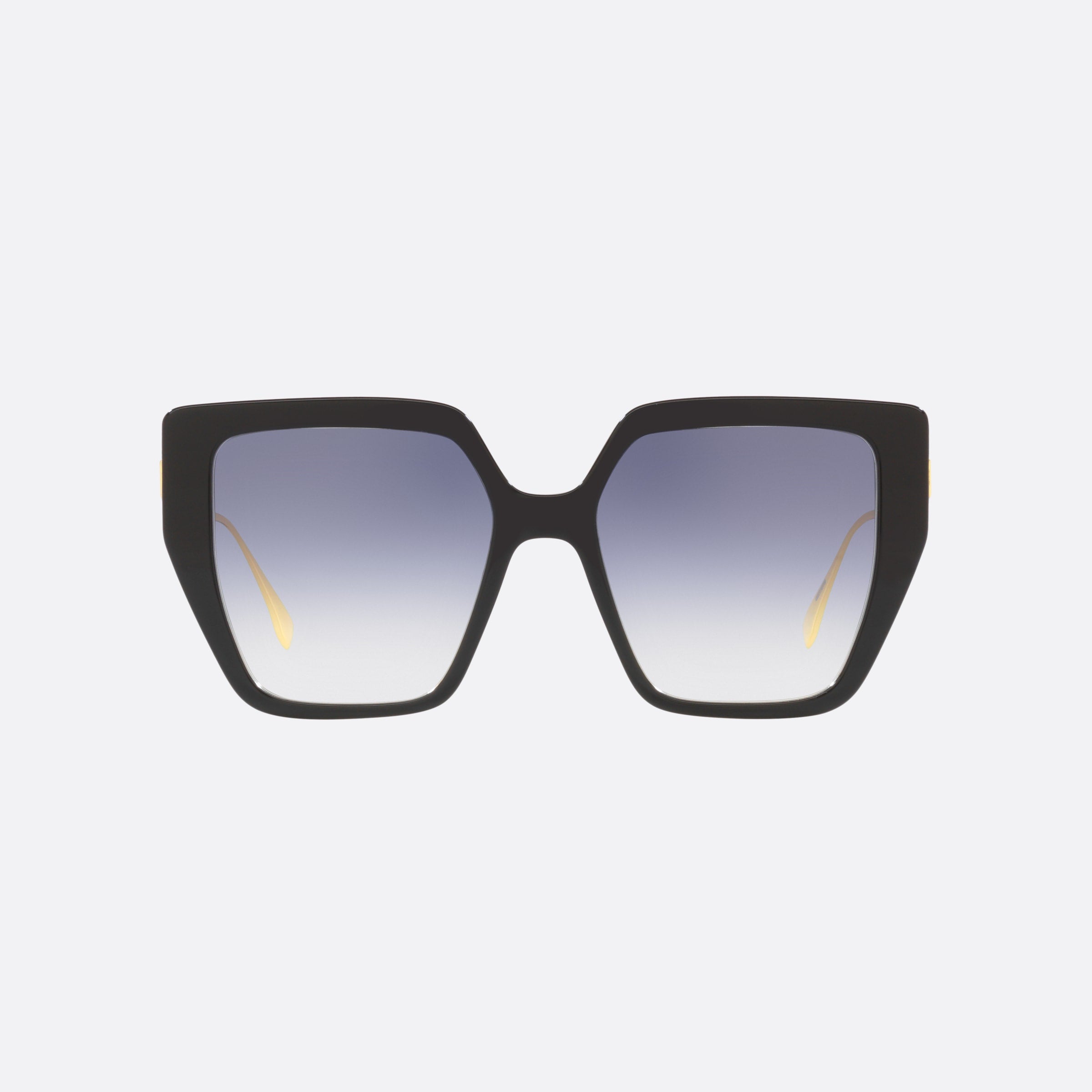 Fendi 55mm Fe40012u 01b Black Irregular Women Sunglasses - Side View