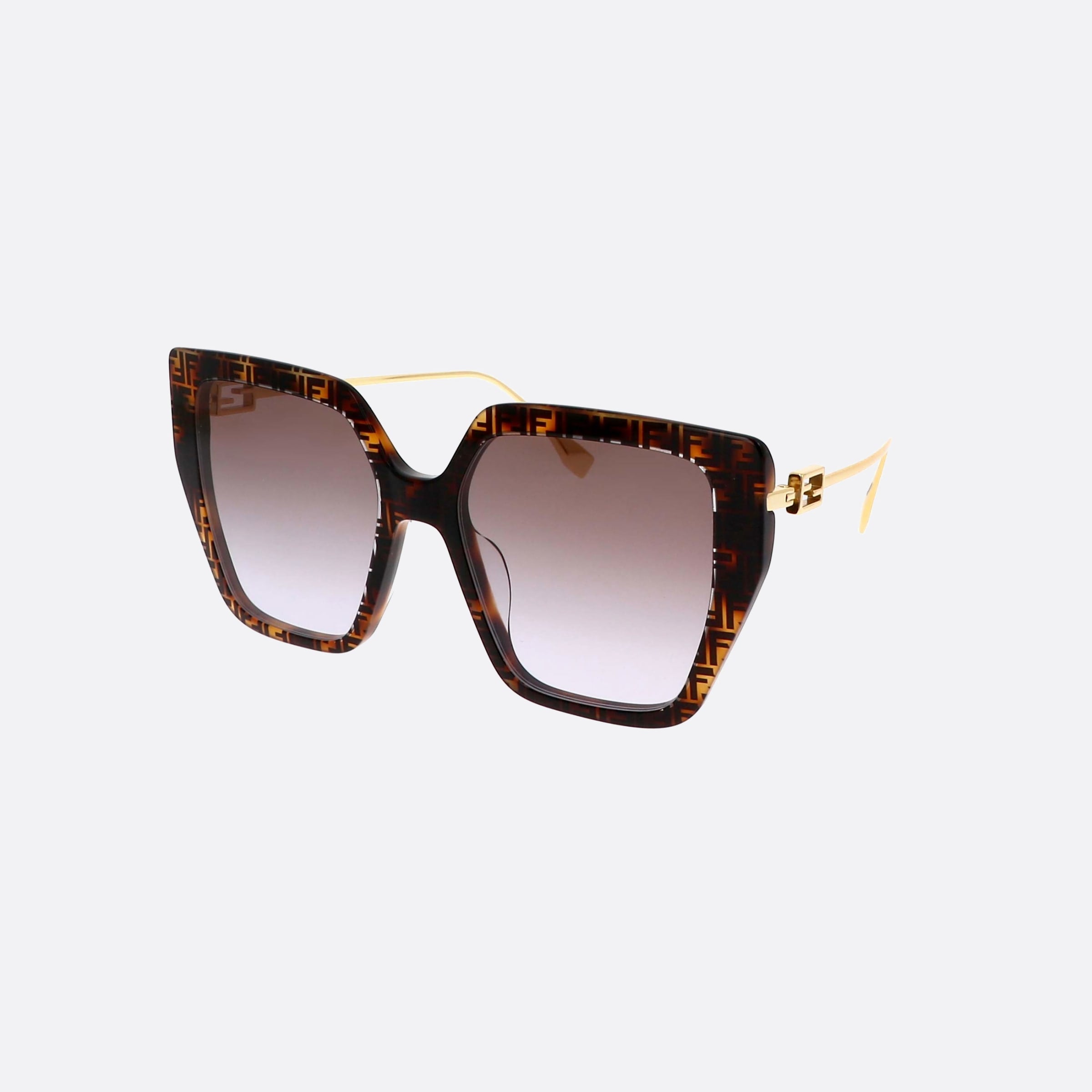Fendi 55mm Fe40012u 55f Havana Butterfly Women Sunglasses - Main View