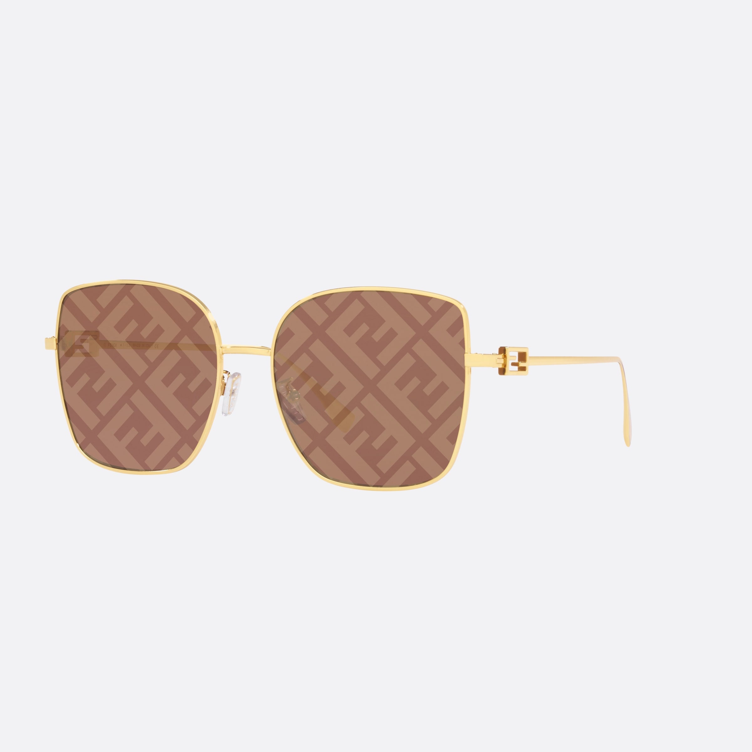 Fendi 59mm Fe40013u 30g Gold Irregular Women Sunglasses - Main View