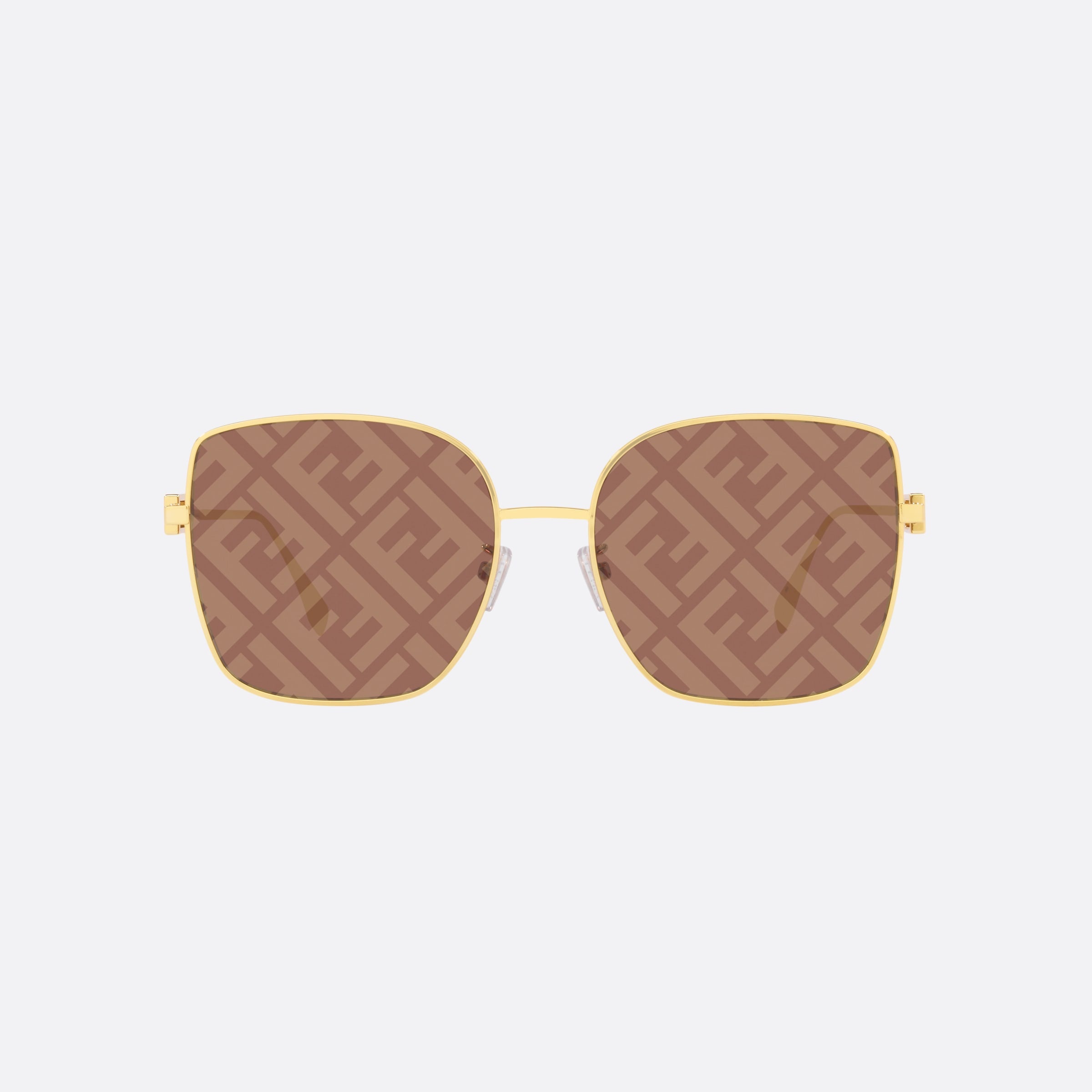 Fendi 59mm Fe40013u 30g Gold Irregular Women Sunglasses - Side View