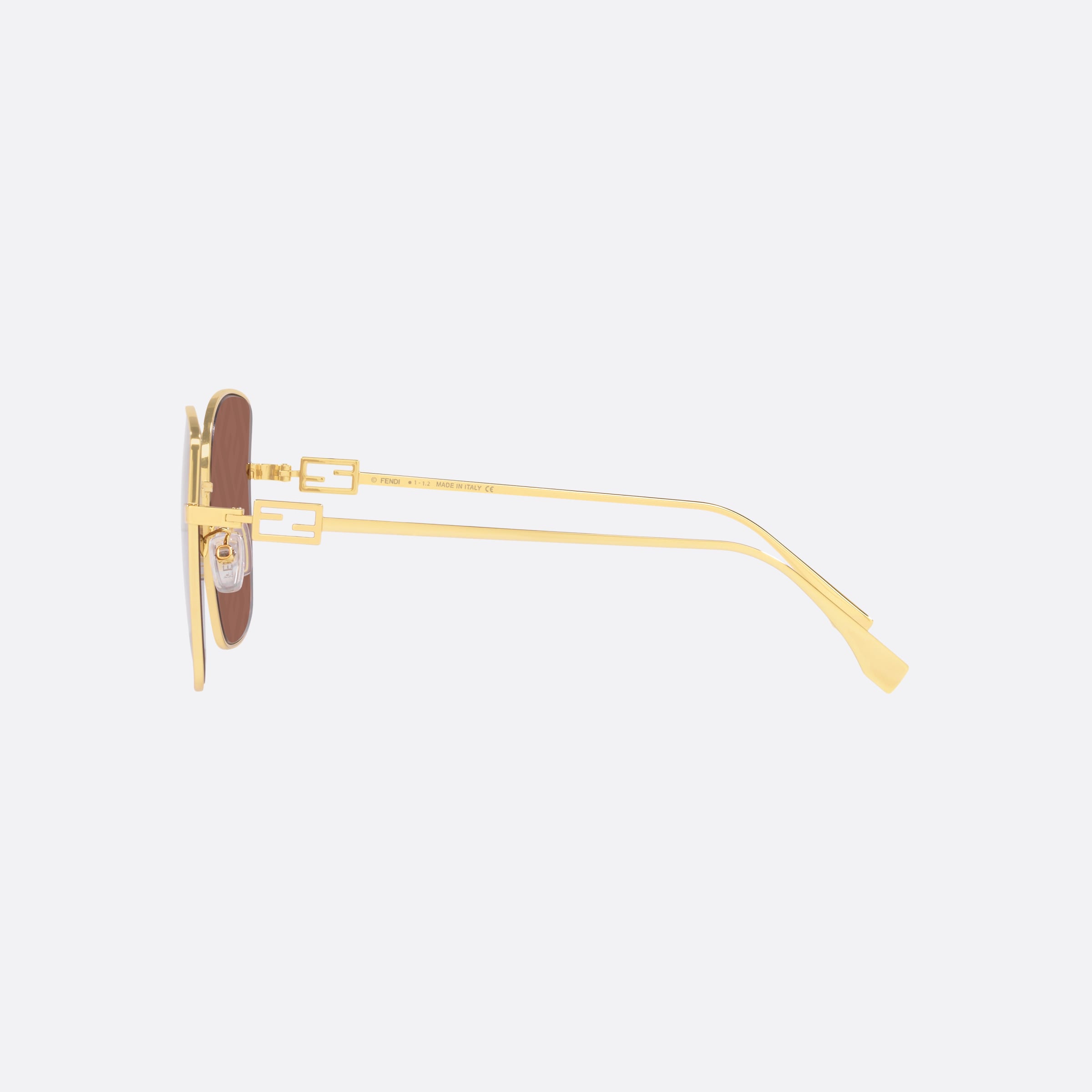 Fendi 59mm Fe40013u 30g Gold Irregular Women Sunglasses - Detail View
