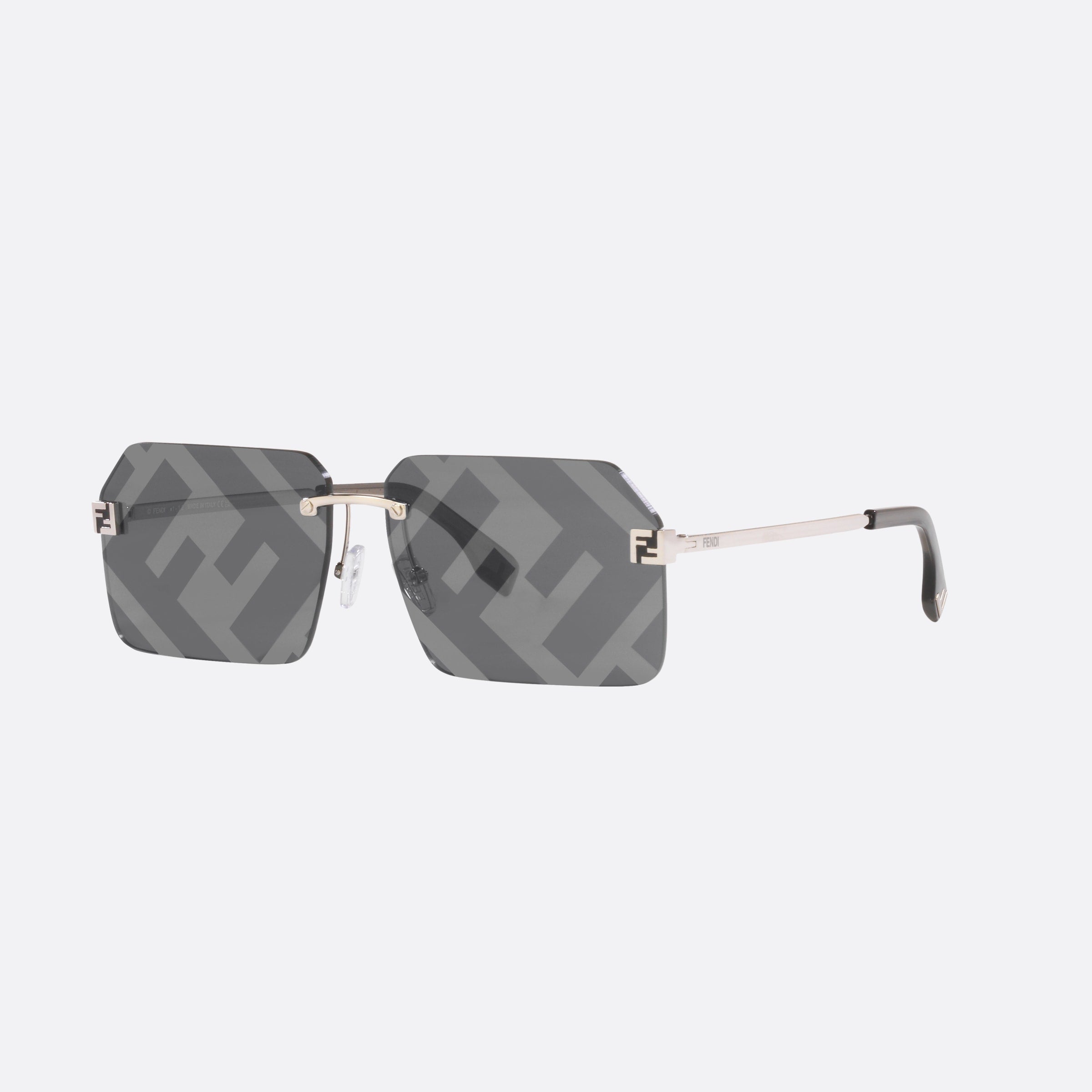 Fendi 59mm Fe40043u 5916c Grey Rectangle Men Sunglasses - Main View