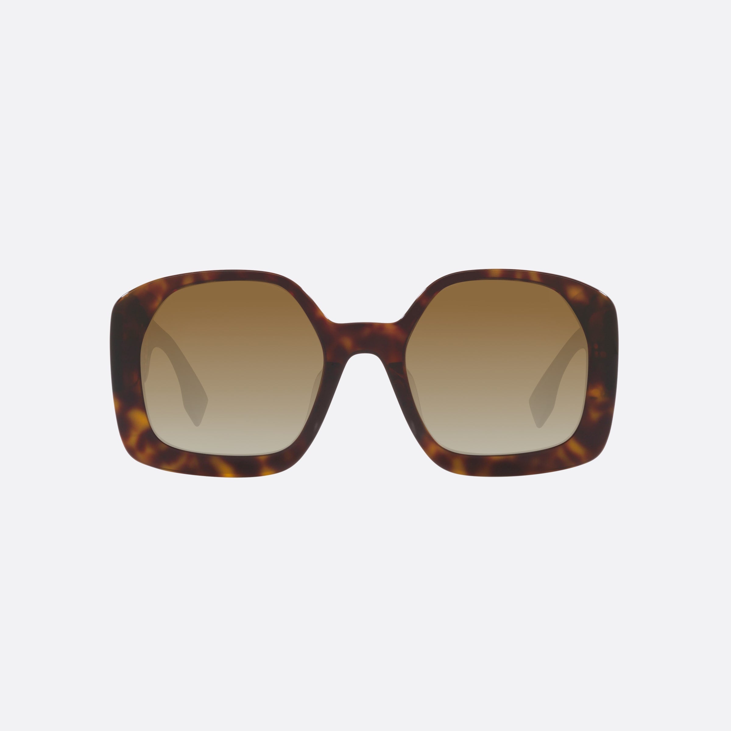 Fendi 54mm Fe40048u 52f Tortoise Rectangle Women Sunglasses - Side View