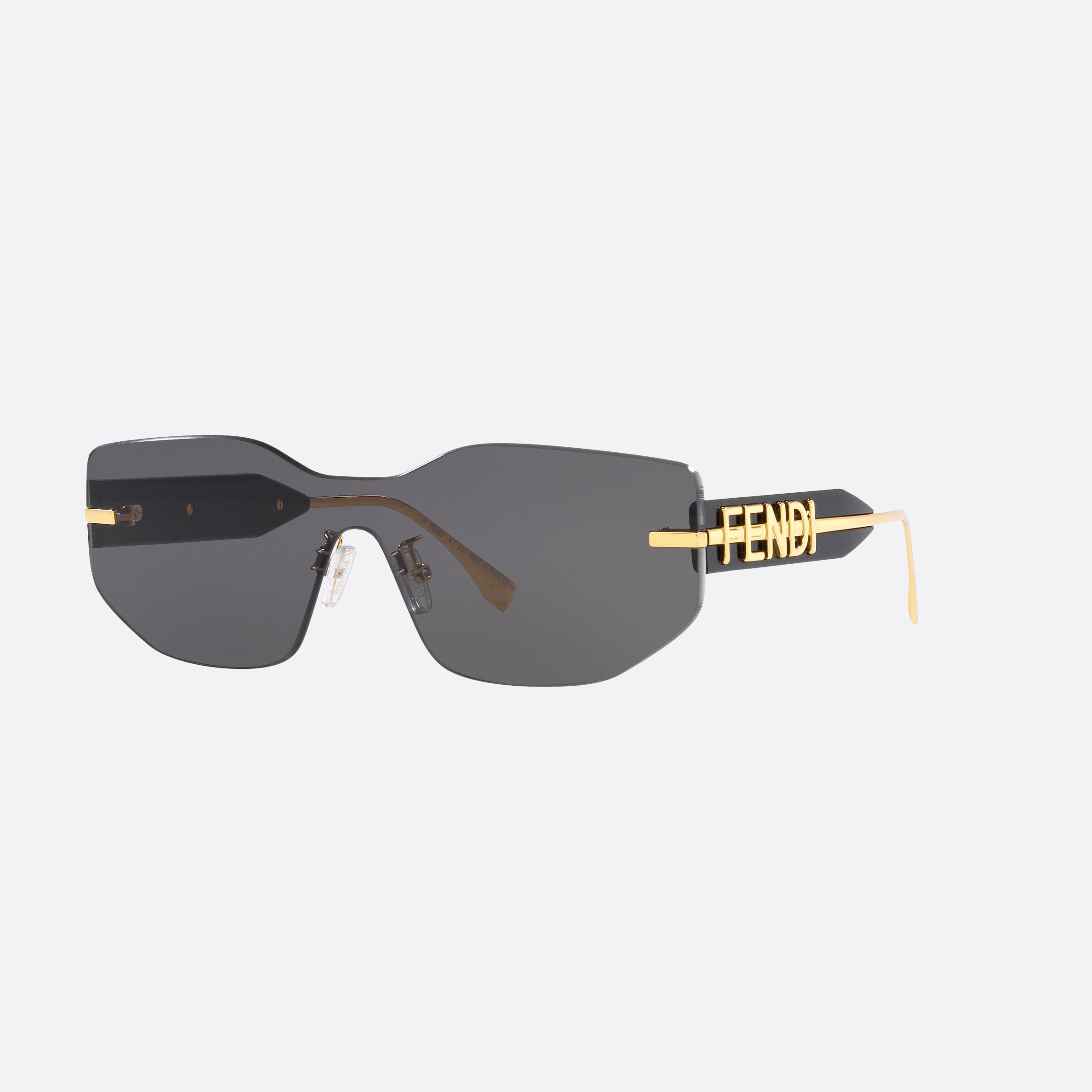 Fendi Fe40066u 30a Gold Rectangle Women Sunglasses - Main View