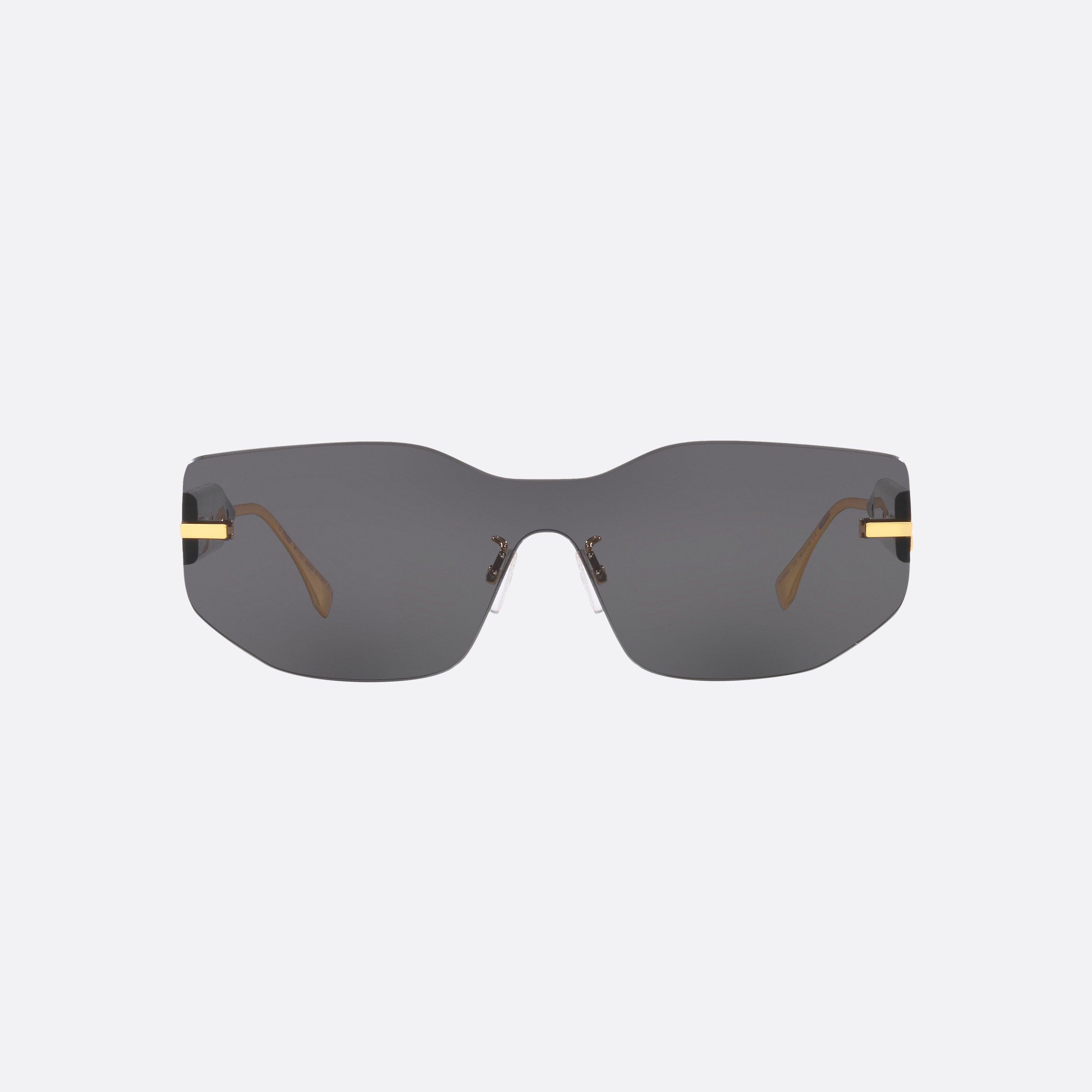 Fendi Fe40066u 30a Gold Rectangle Women Sunglasses - Side View