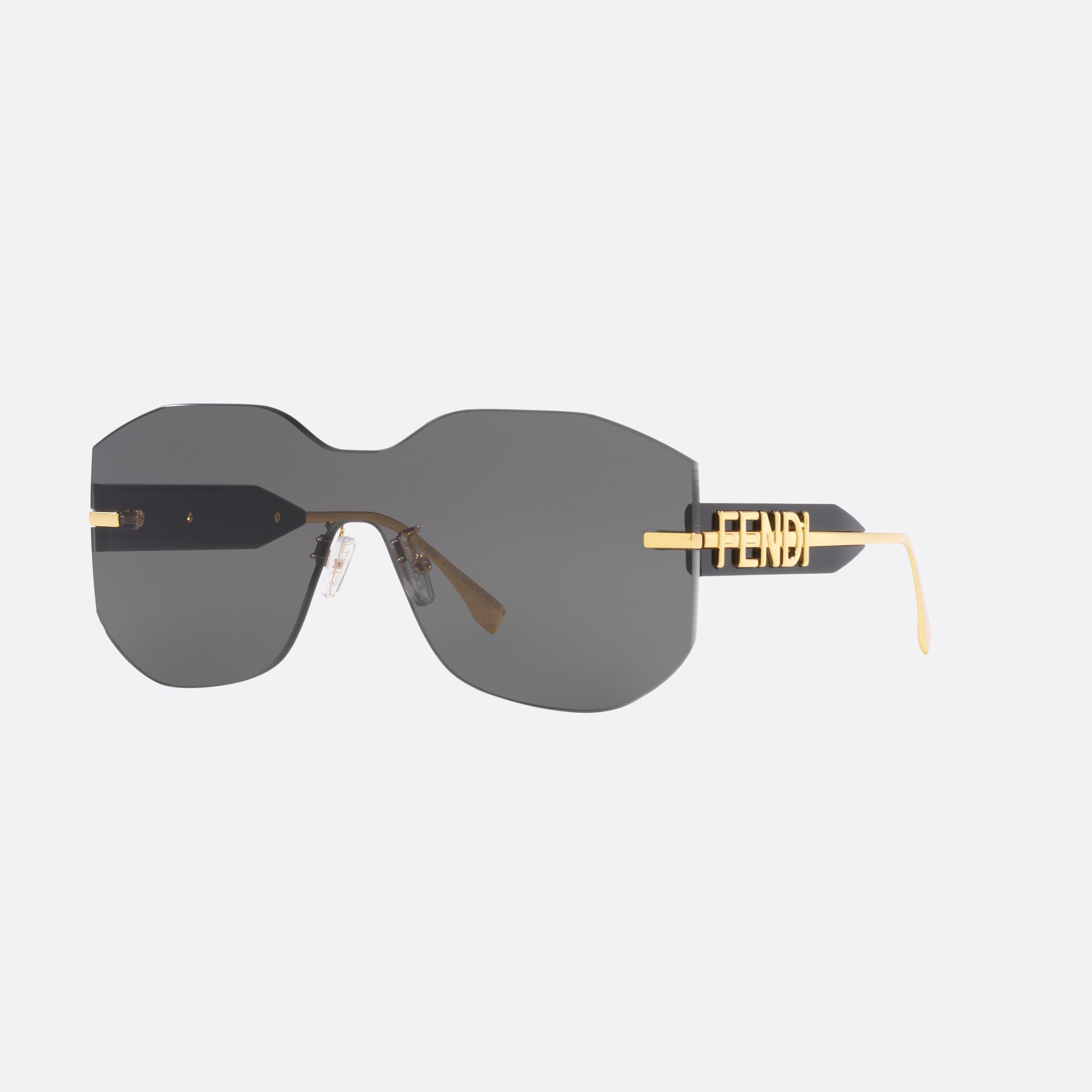 Fendi 99mm Fe40067u Gold Rectangle Women Sunglasses - Main View