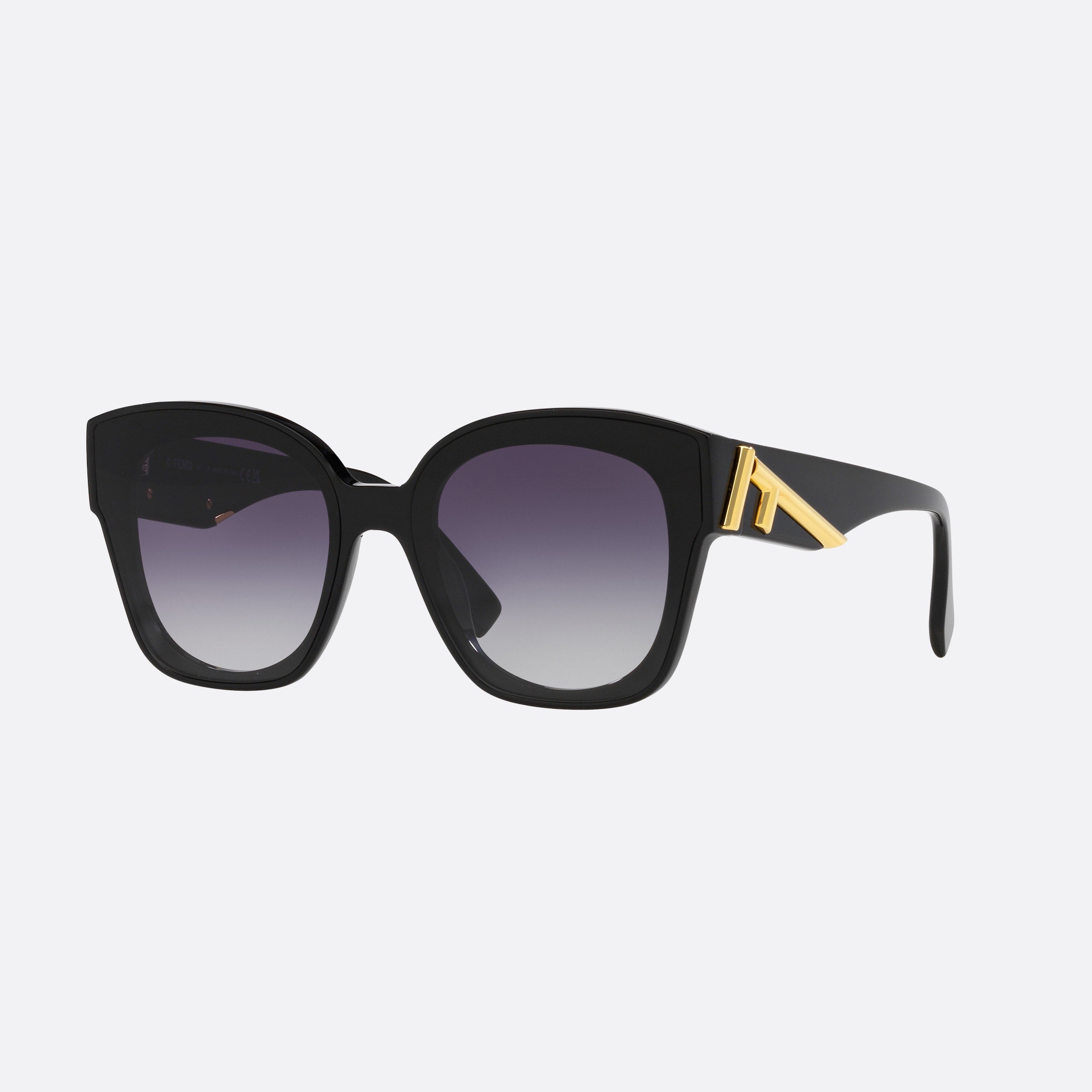 Fendi 63mm Fe40098i 01w Black Square Women Sunglasses - Main View