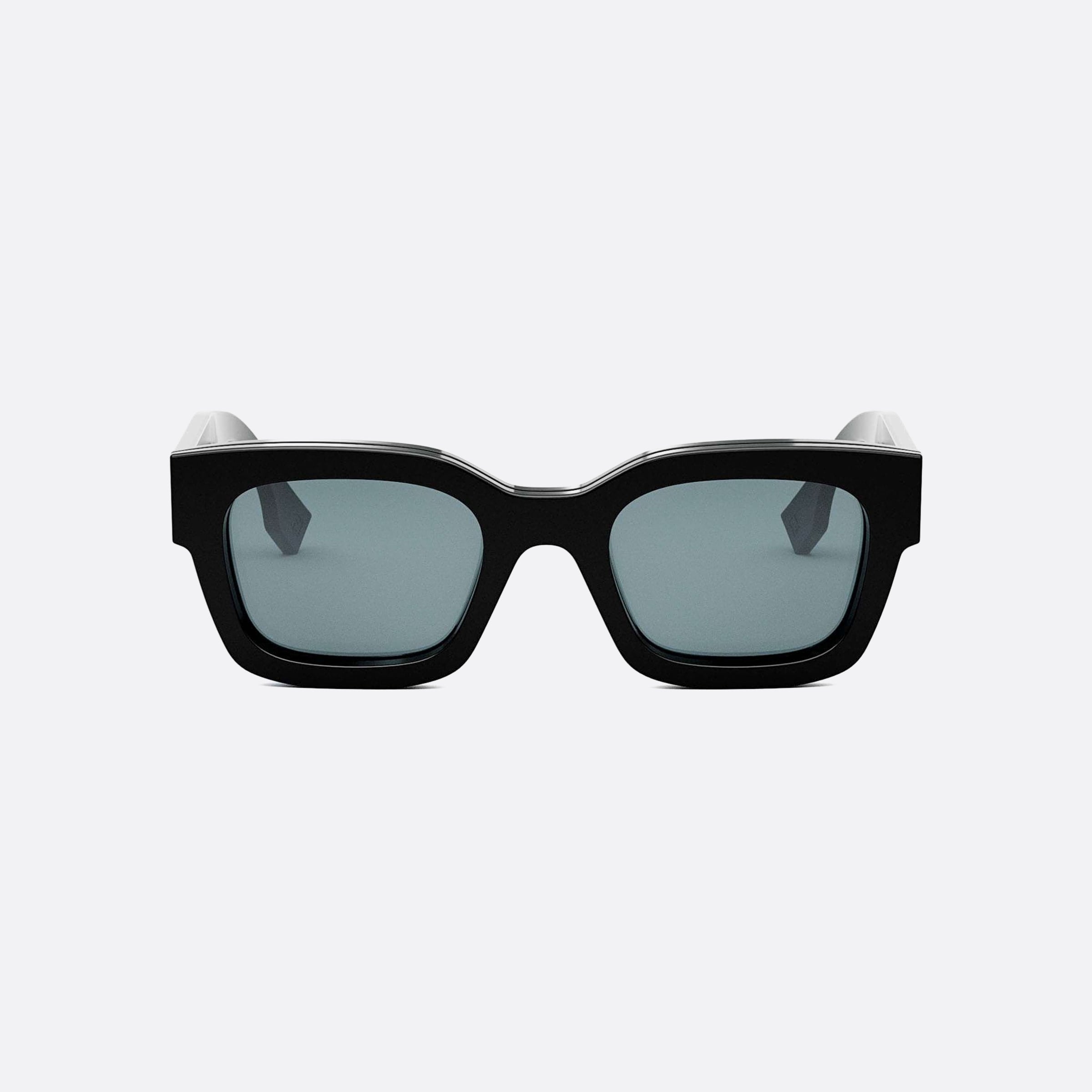 Fendi 50mm Fe40119i 01v Black Unisex Sunglasses - Side View