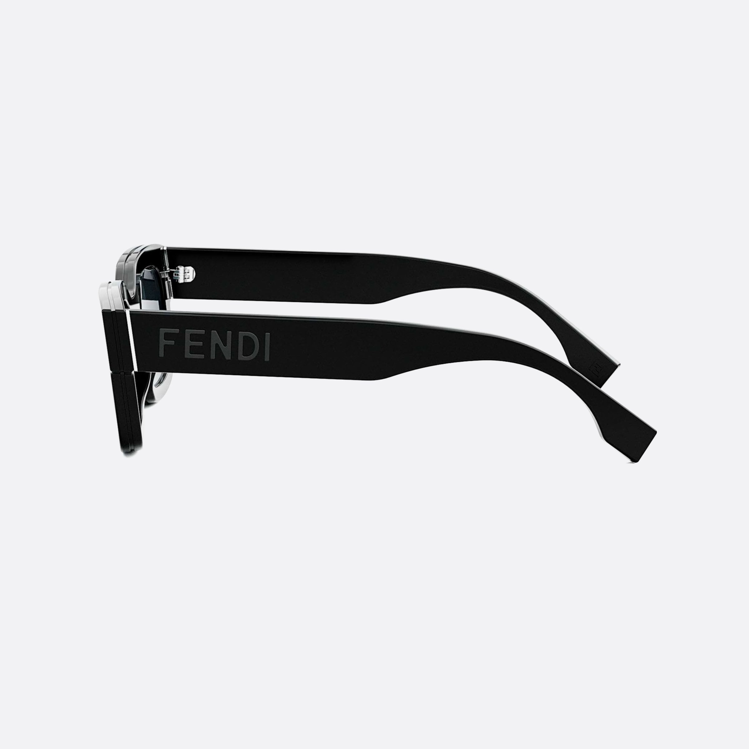 Fendi 50mm Fe40119i 01v Black Unisex Sunglasses - Detail View