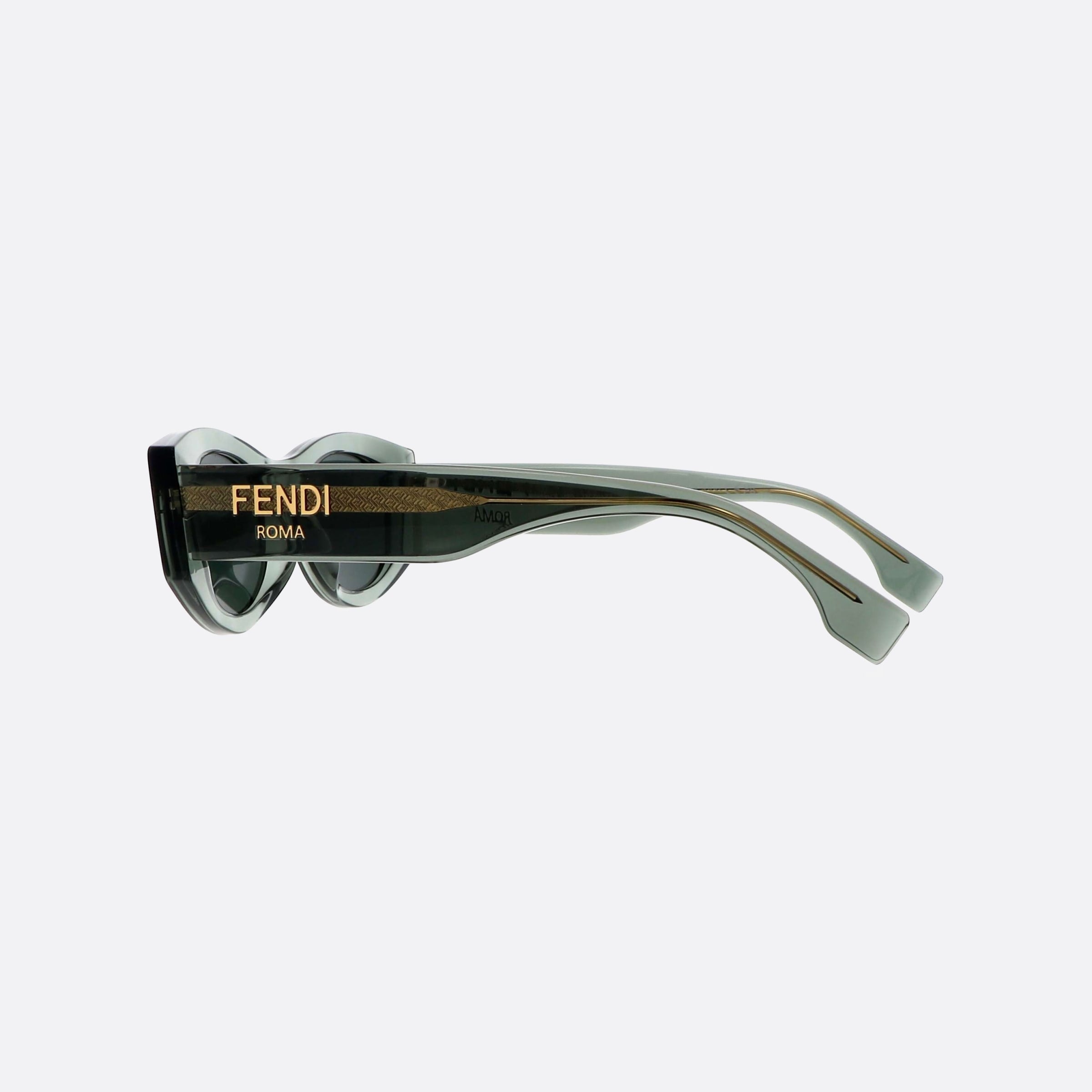 Fendi 52mm Fe40125i 95n Grey Unisex Sunglasses - Detail View