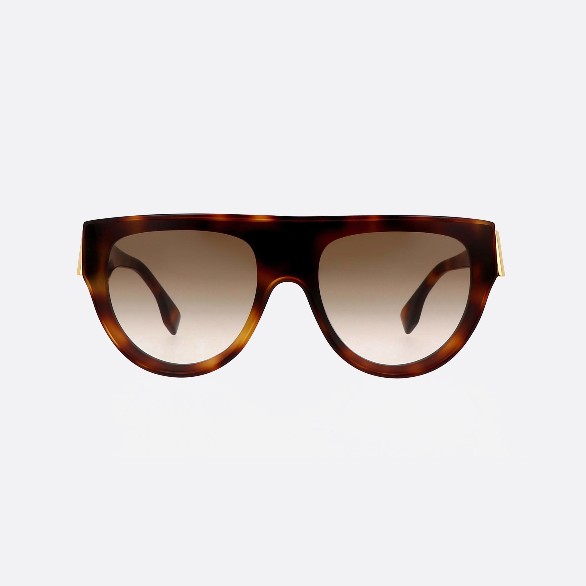 Fendi Fe40150i 53f Havana Geometric Women Sunglasses - Side View