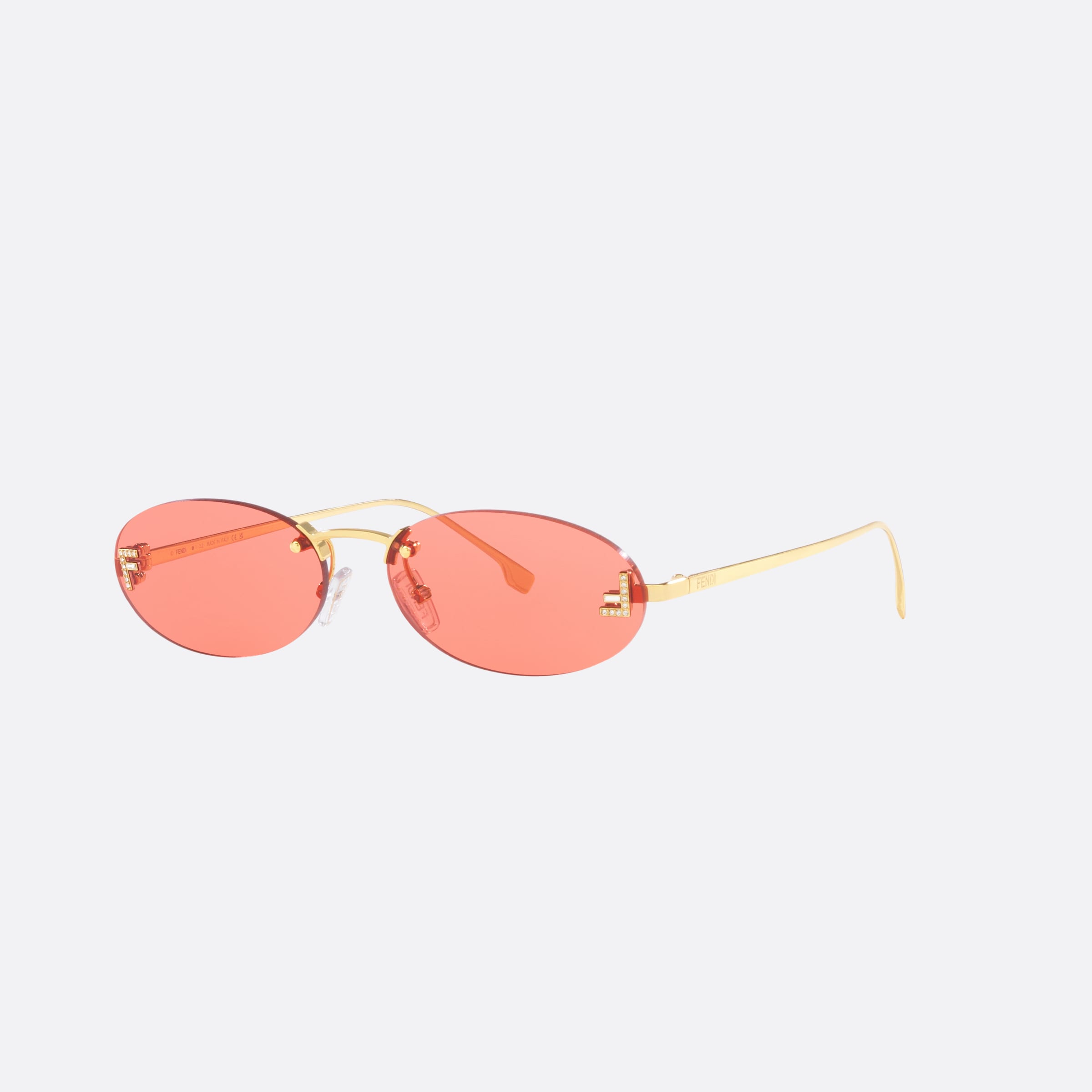 Fendi 54mm Fe4075us 30s Gold Oval Women Sunglasses - Main View