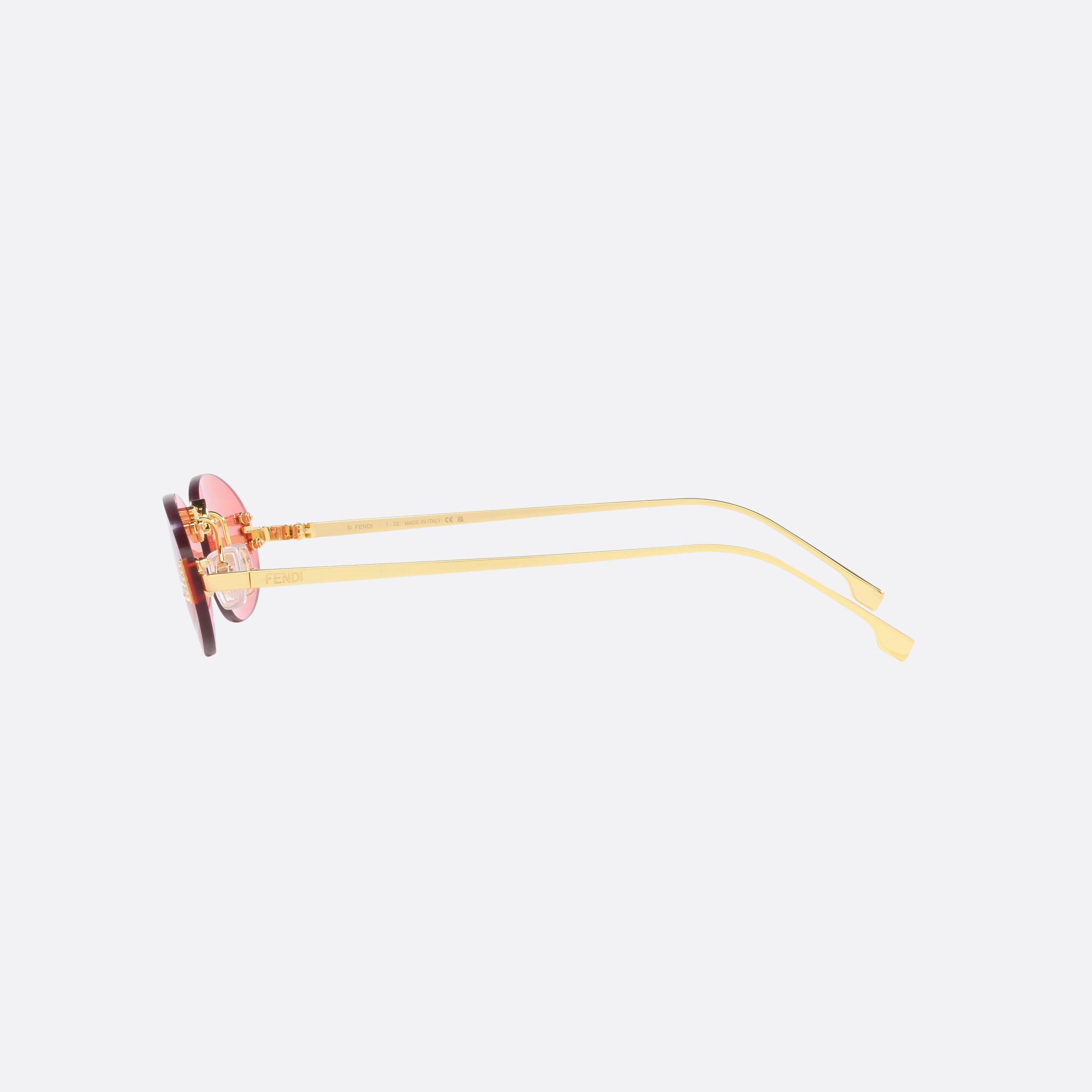 Fendi 54mm Fe4075us 30s Gold Oval Women Sunglasses - Detail View