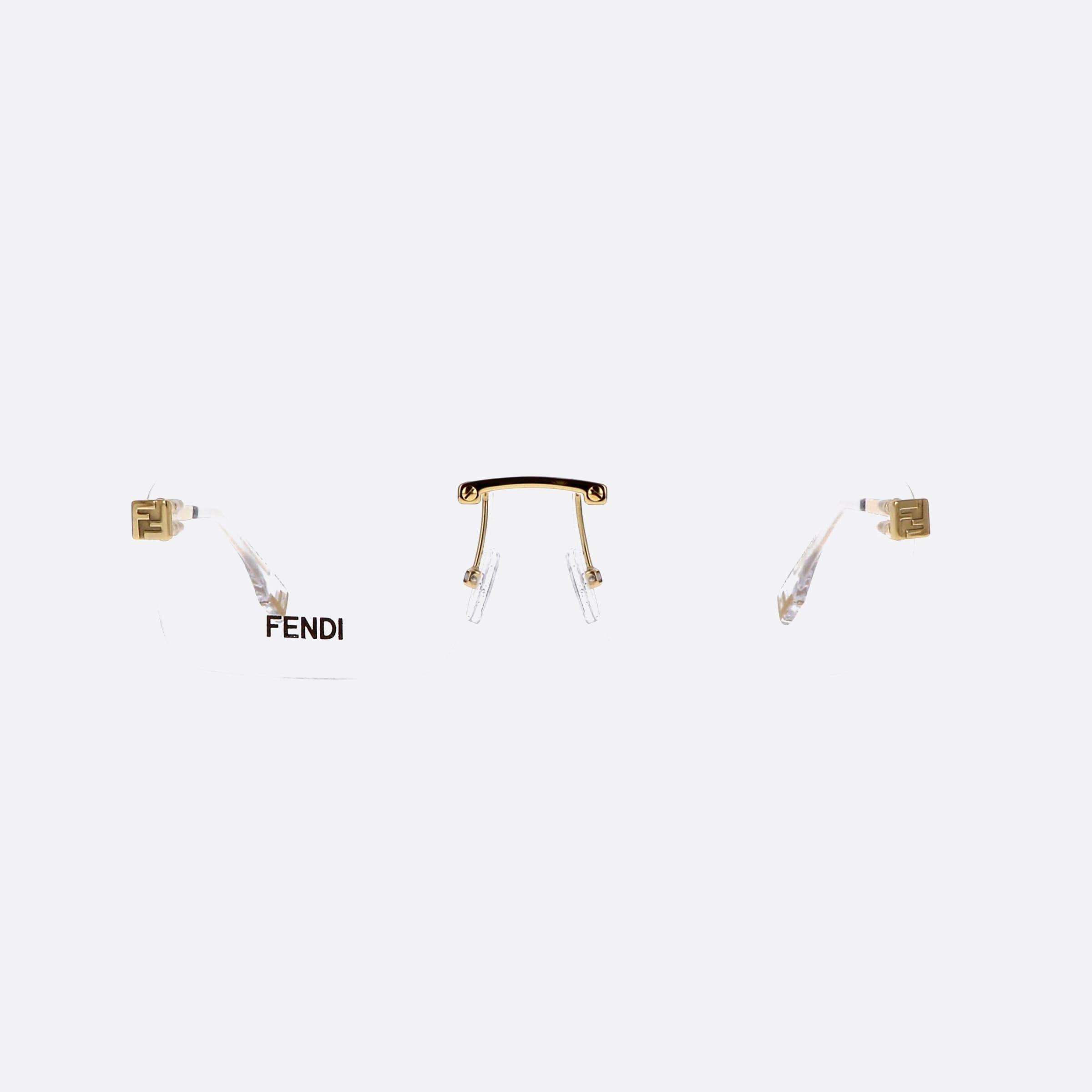 Fendi 59mm Fe50035u Gold Men Eyeglasses - Side View