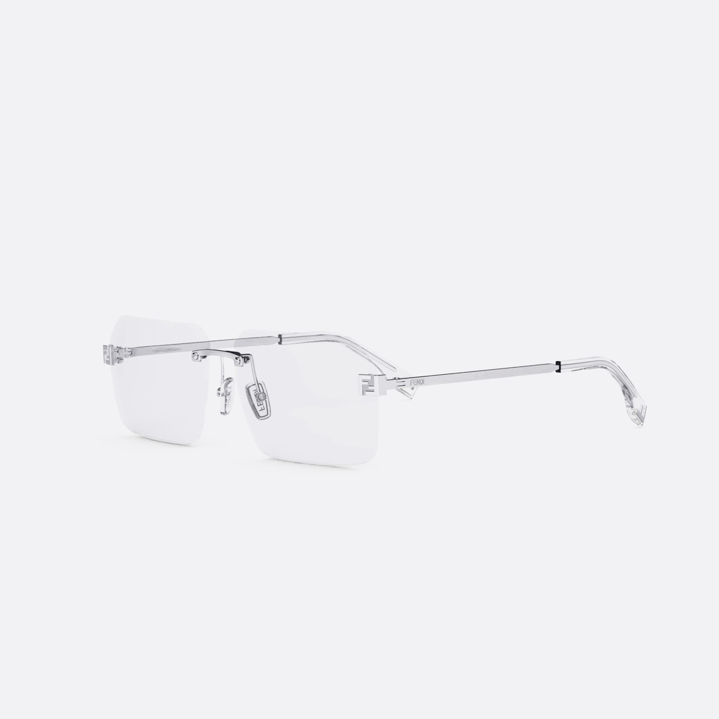 Fendi 59mm Fe50035u Silver Men Eyeglasses - Main View