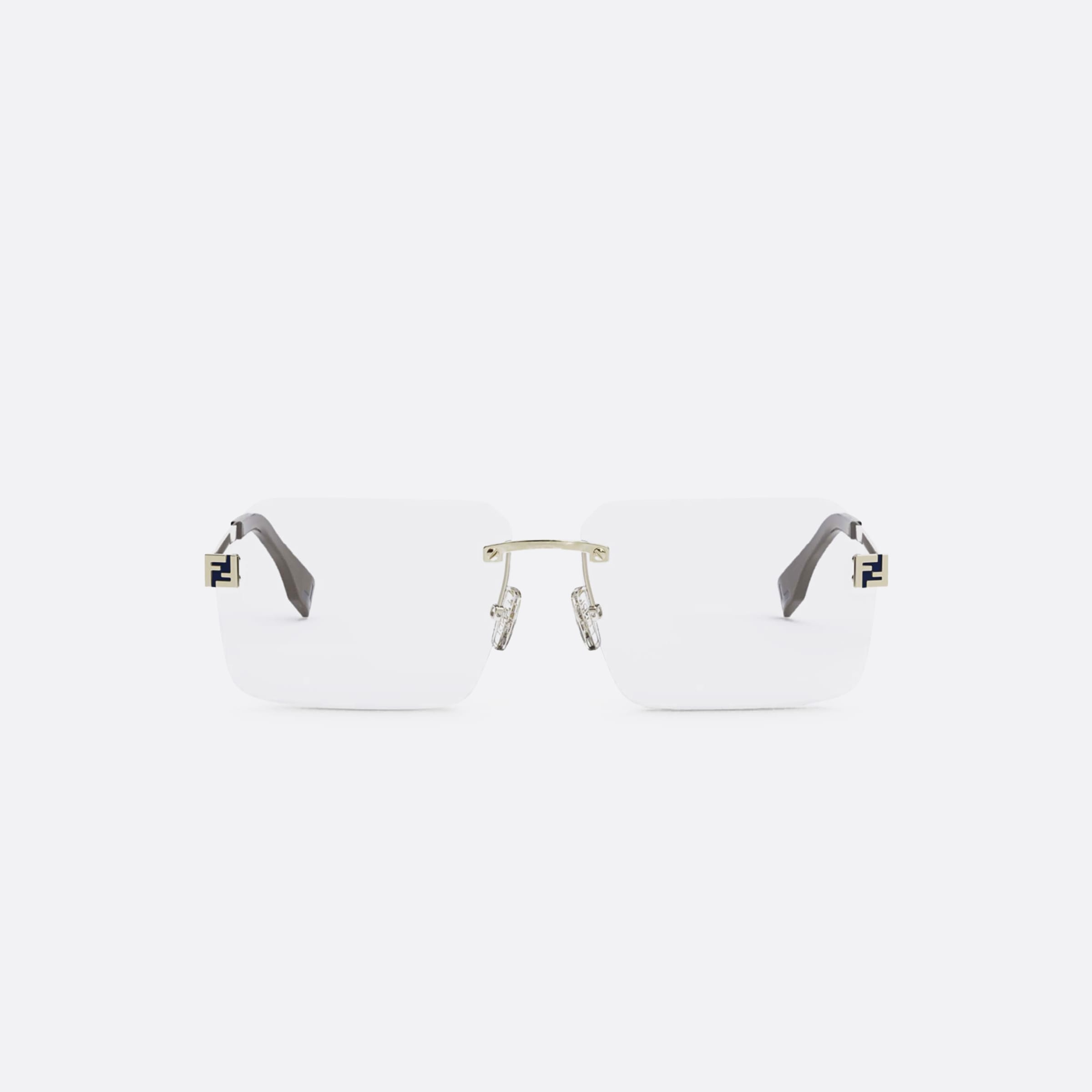 Fendi 59mm Fe50035u Gold Men Eyeglasses - Side View