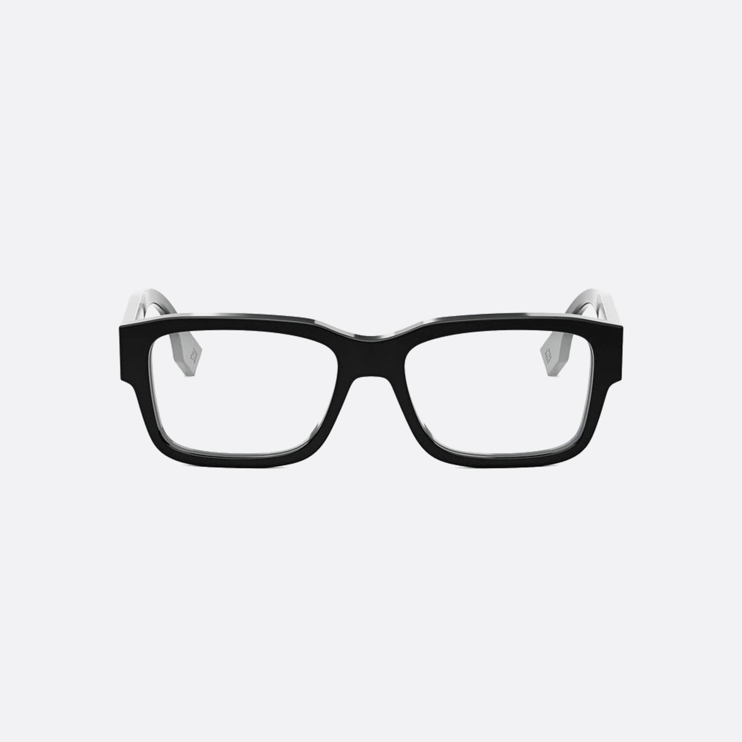 Fendi 55mm Fe50079i Black Rectangle Unisex Eyeglasses - Main View