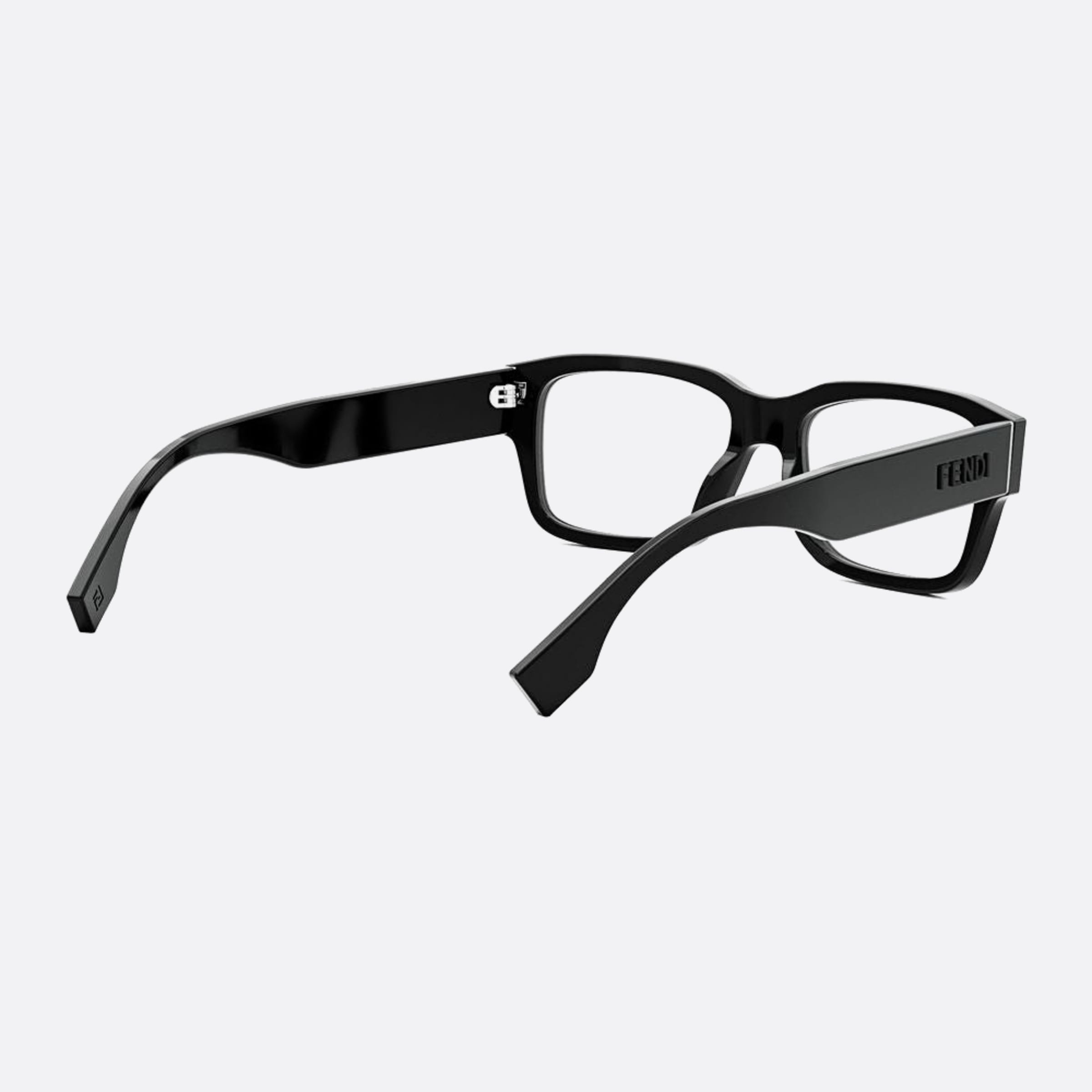 Fendi 55mm Fe50079i Black Rectangle Unisex Eyeglasses - Additional Angle