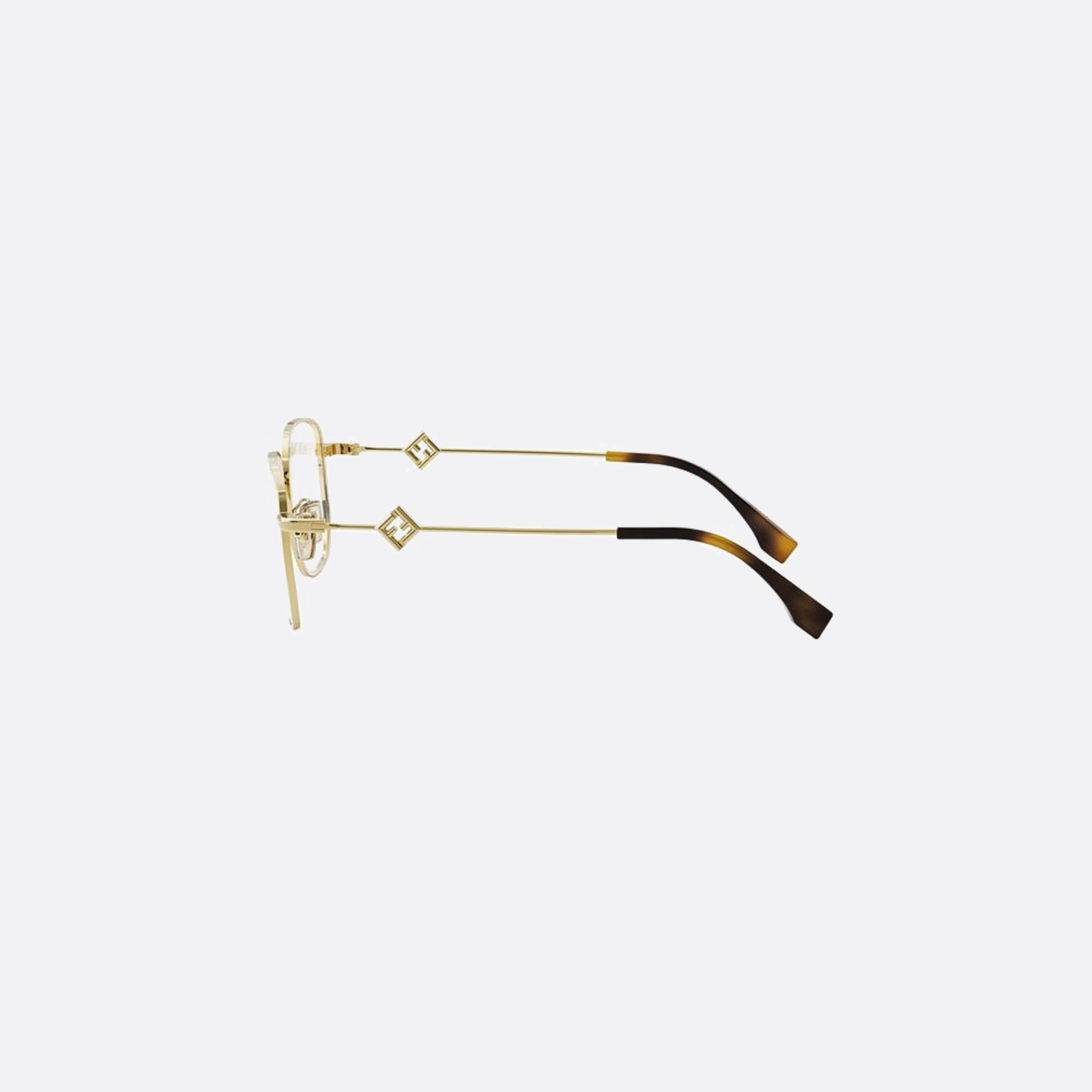 Fendi 54mm Fe50111f Gold Visor Unisex Eyeglasses - Detail View
