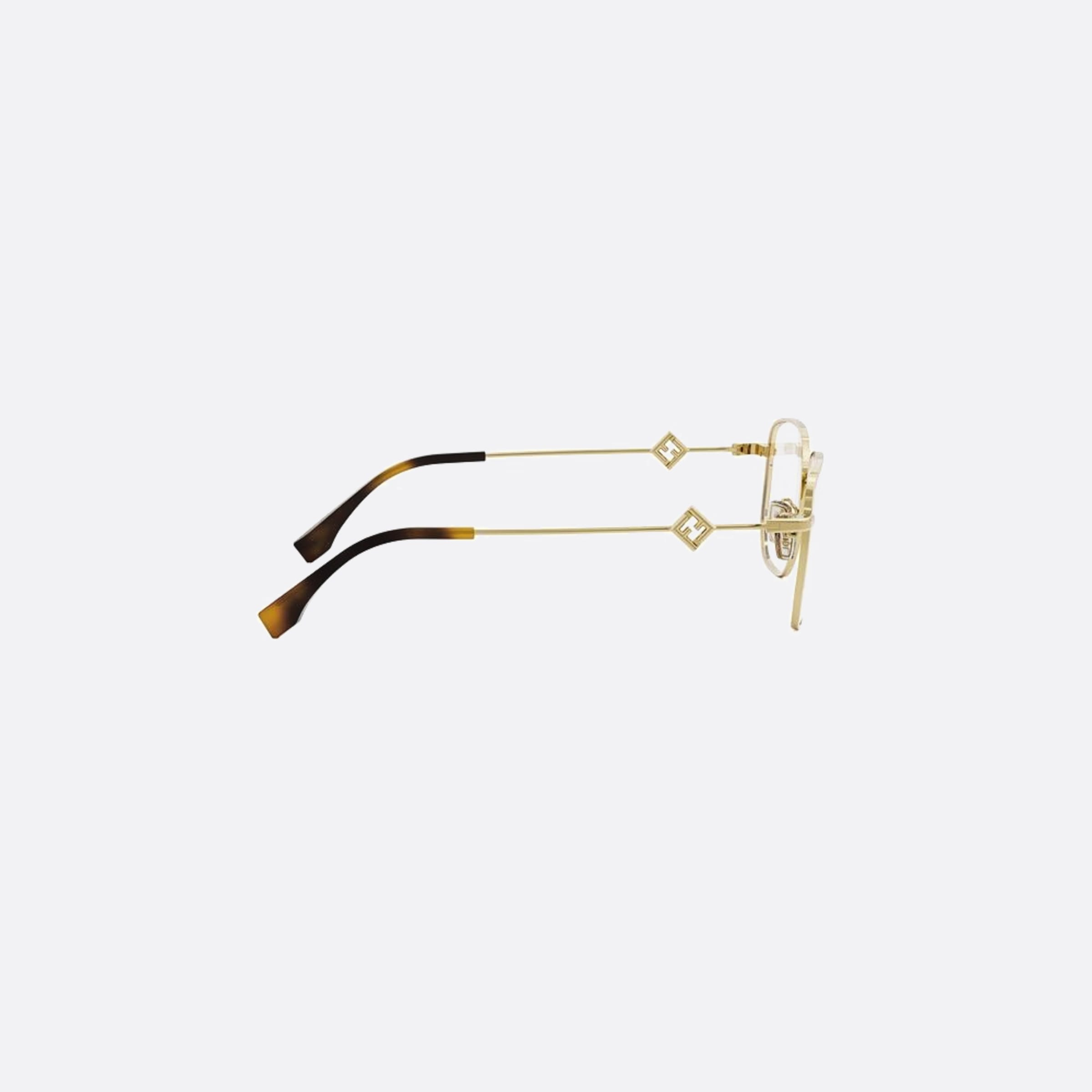Fendi 54mm Fe50111f Gold Visor Unisex Eyeglasses - Additional Angle