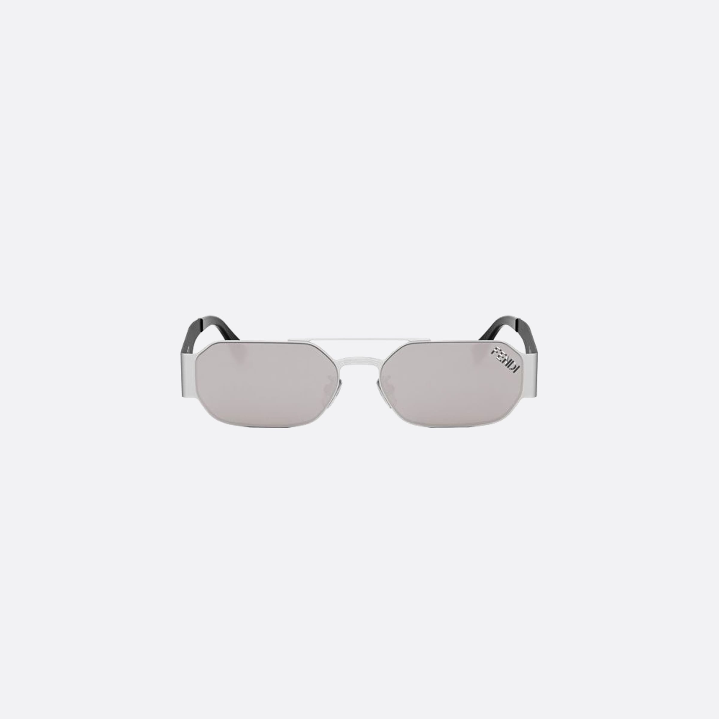 Fendi 55mm Fendi Cut Out 16c Silver Oval Women Sunglasses - Main View