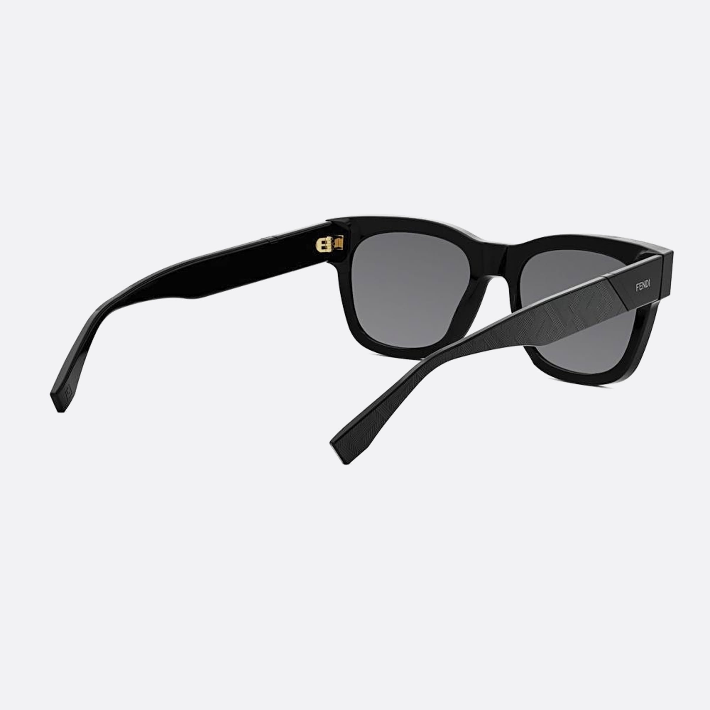 Fendi 52mm Fendi Diagonal 01a Black Squared Men Sunglasses - Additional Angle