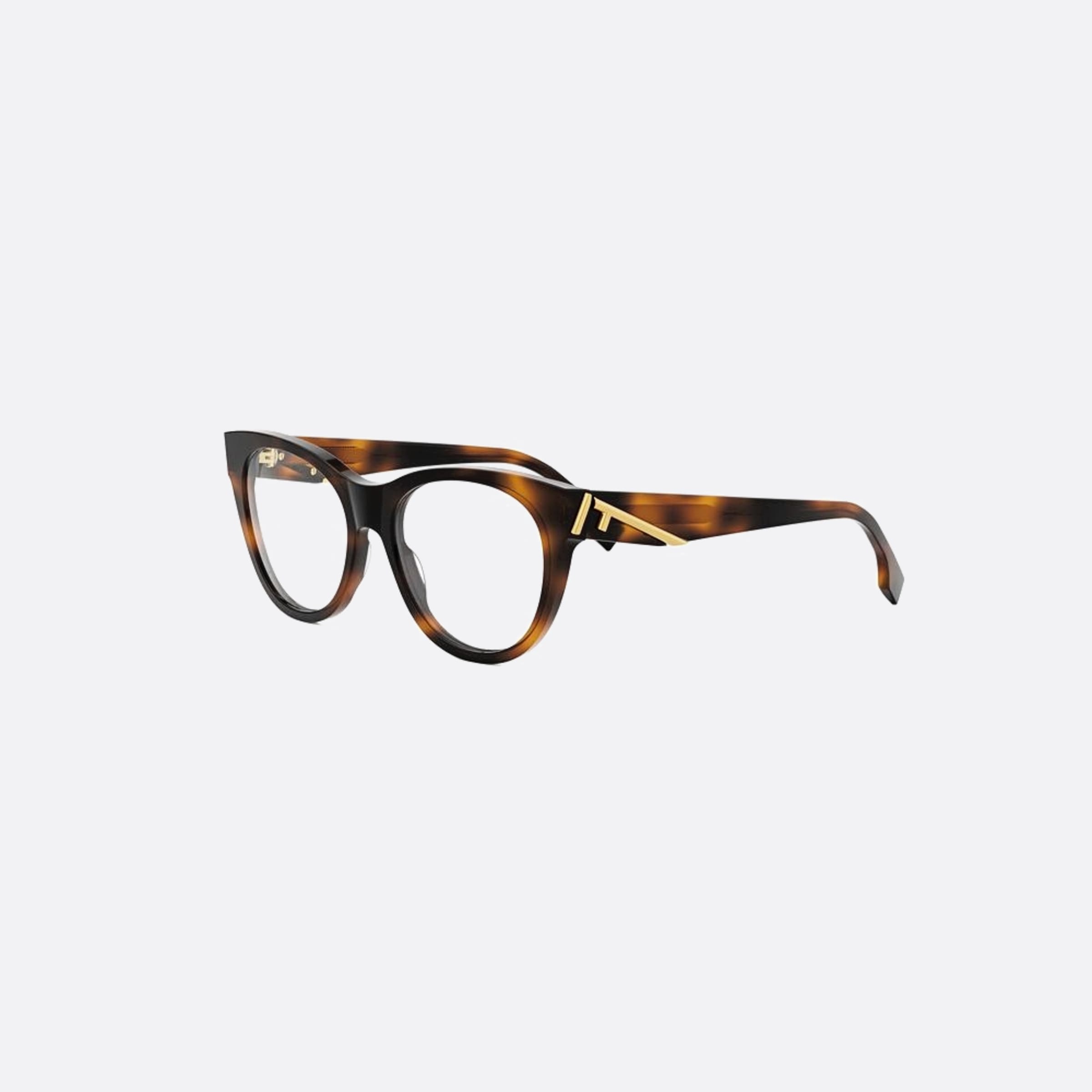 Fendi 53mm Fendi First Havana Round Women Eyeglasses - Side View