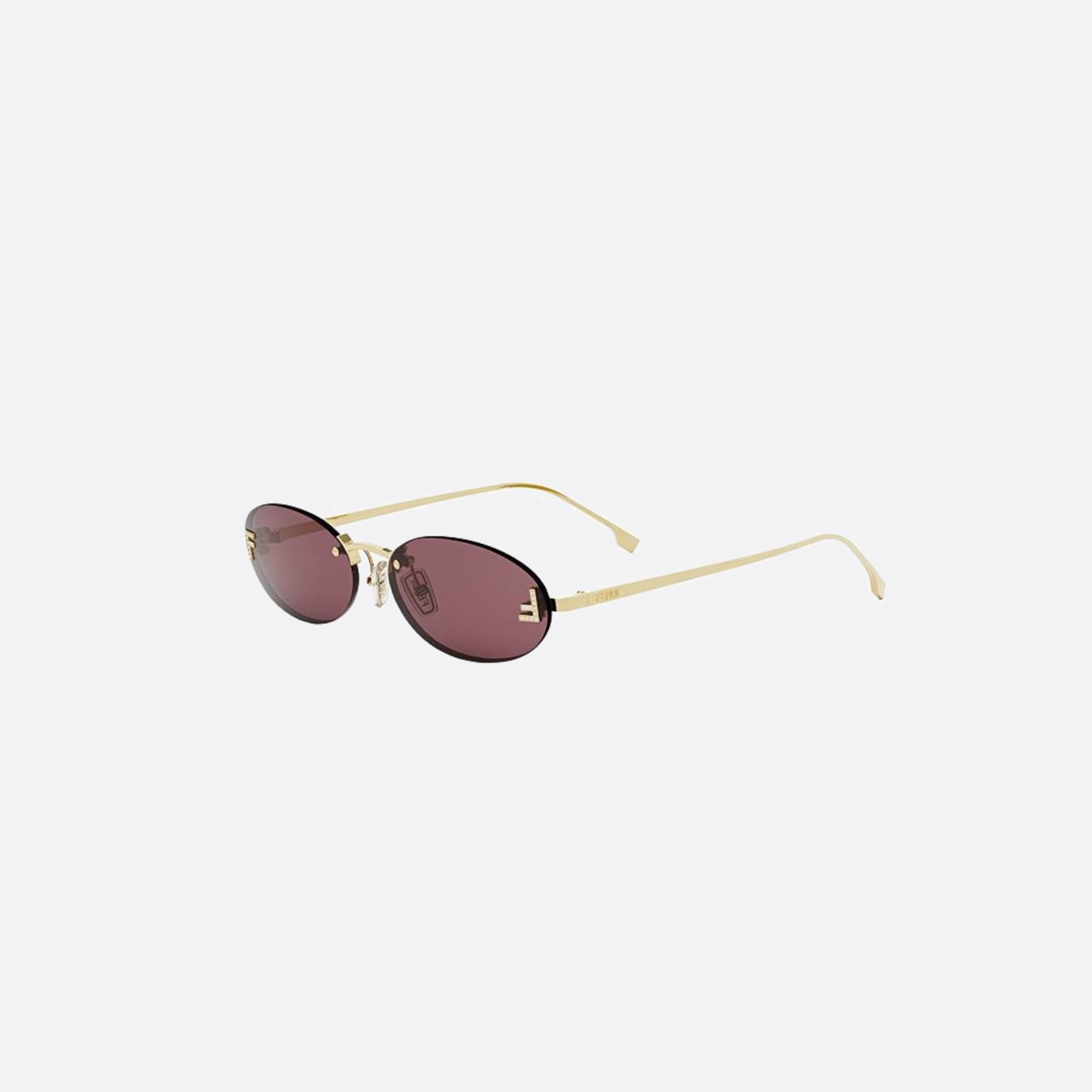 Fendi 54mm Fendi First Crystal 30y Yellow Oval Women Sunglasses - Side View