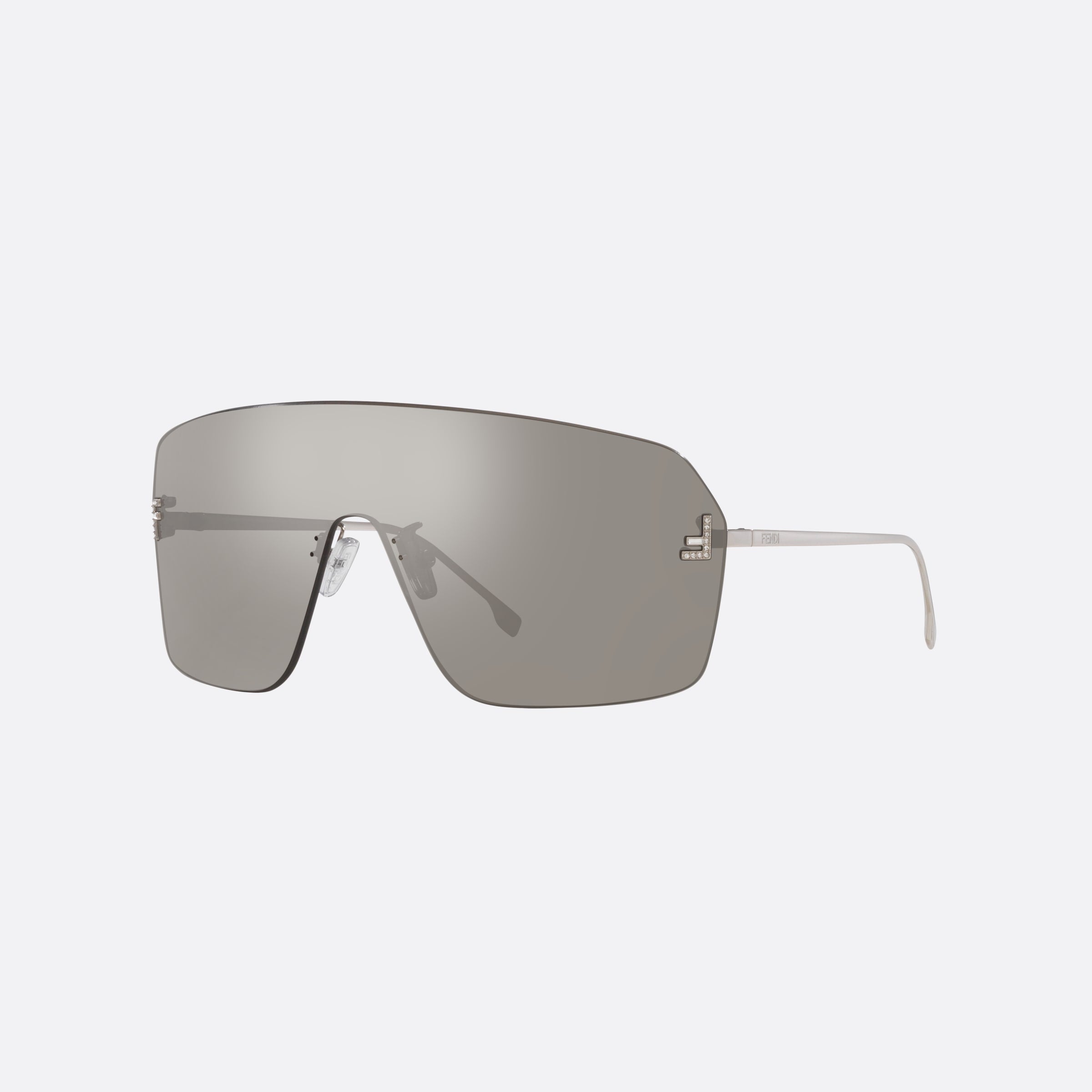 Fendi 90mm Fendi First Crystal Fe4121us Grey Rectangle Women Sunglasses - Main View