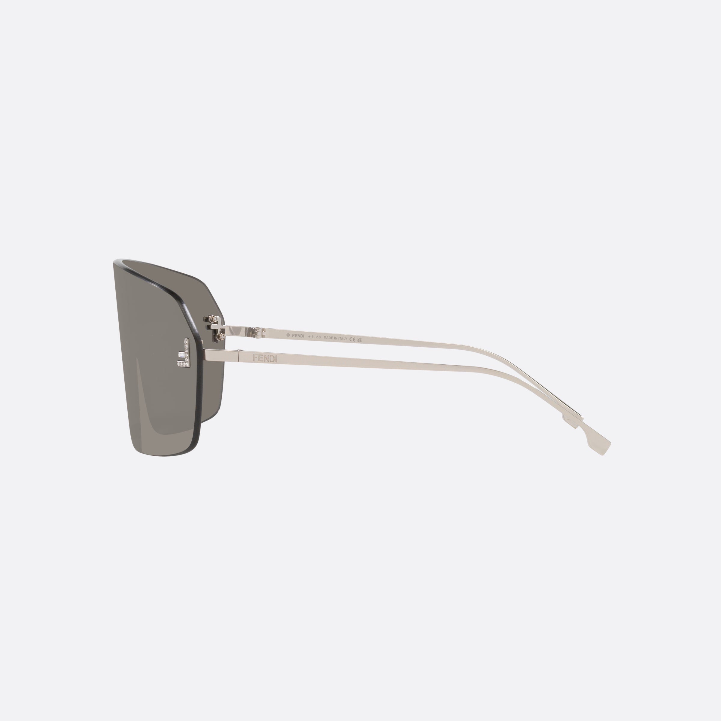 Fendi 90mm Fendi First Crystal Fe4121us Grey Rectangle Women Sunglasses - Detail View