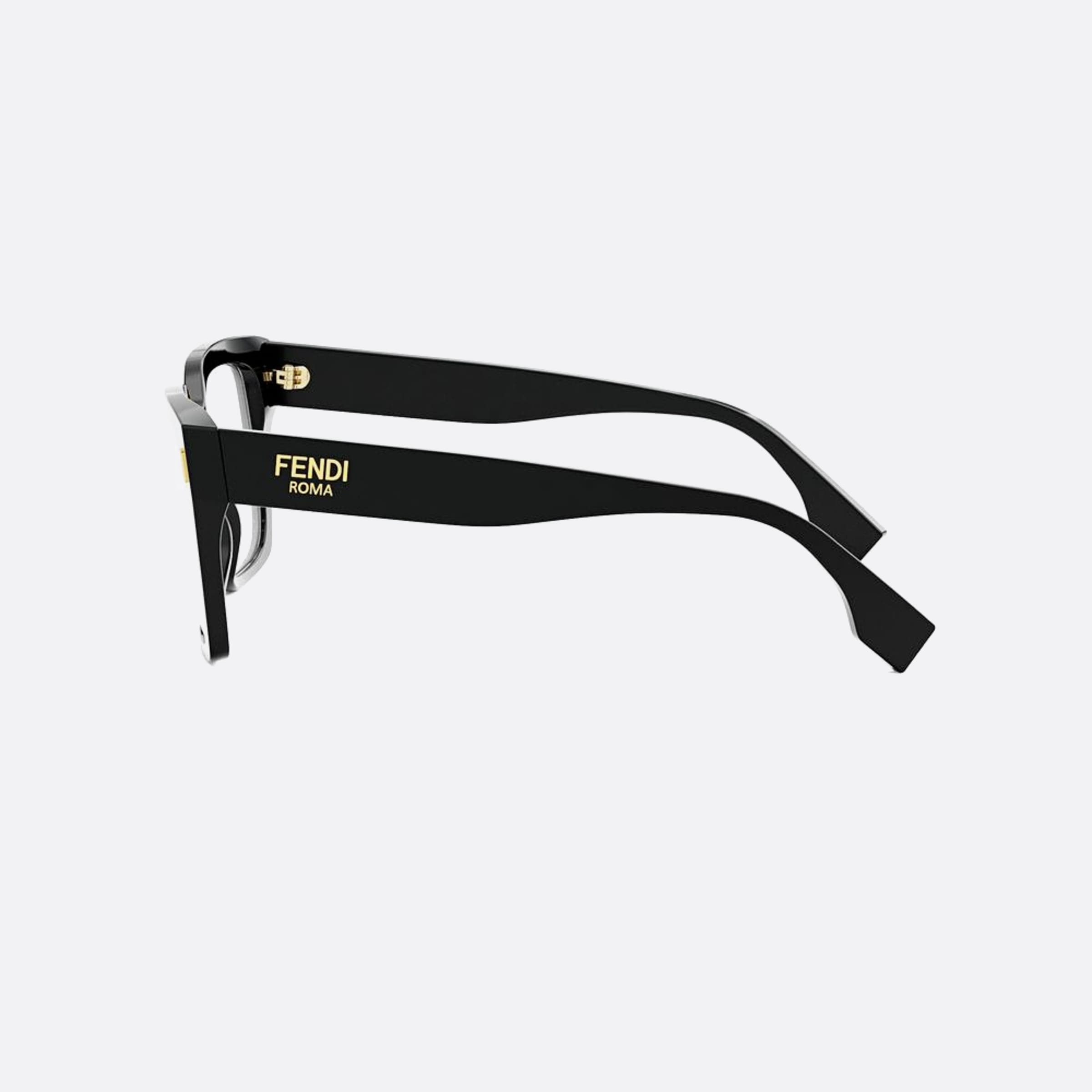 Fendi 53mm Fendi Roma Black Squared Women Eyeglasses - Detail View