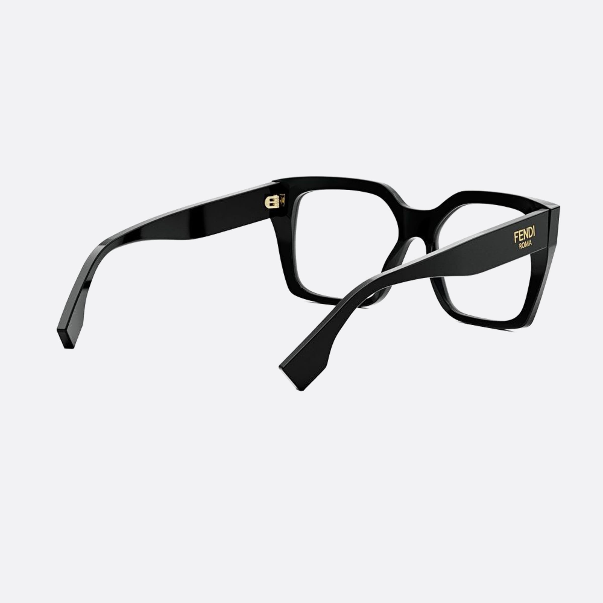 Fendi 53mm Fendi Roma Black Squared Women Eyeglasses - Additional Angle