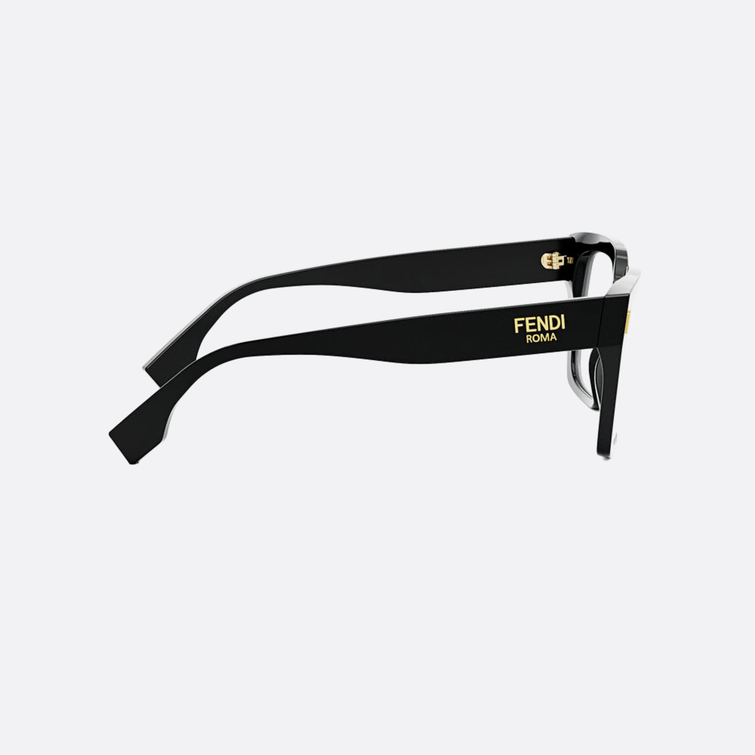 Fendi 53mm Fendi Roma Black Squared Women Eyeglasses - Additional Angle
