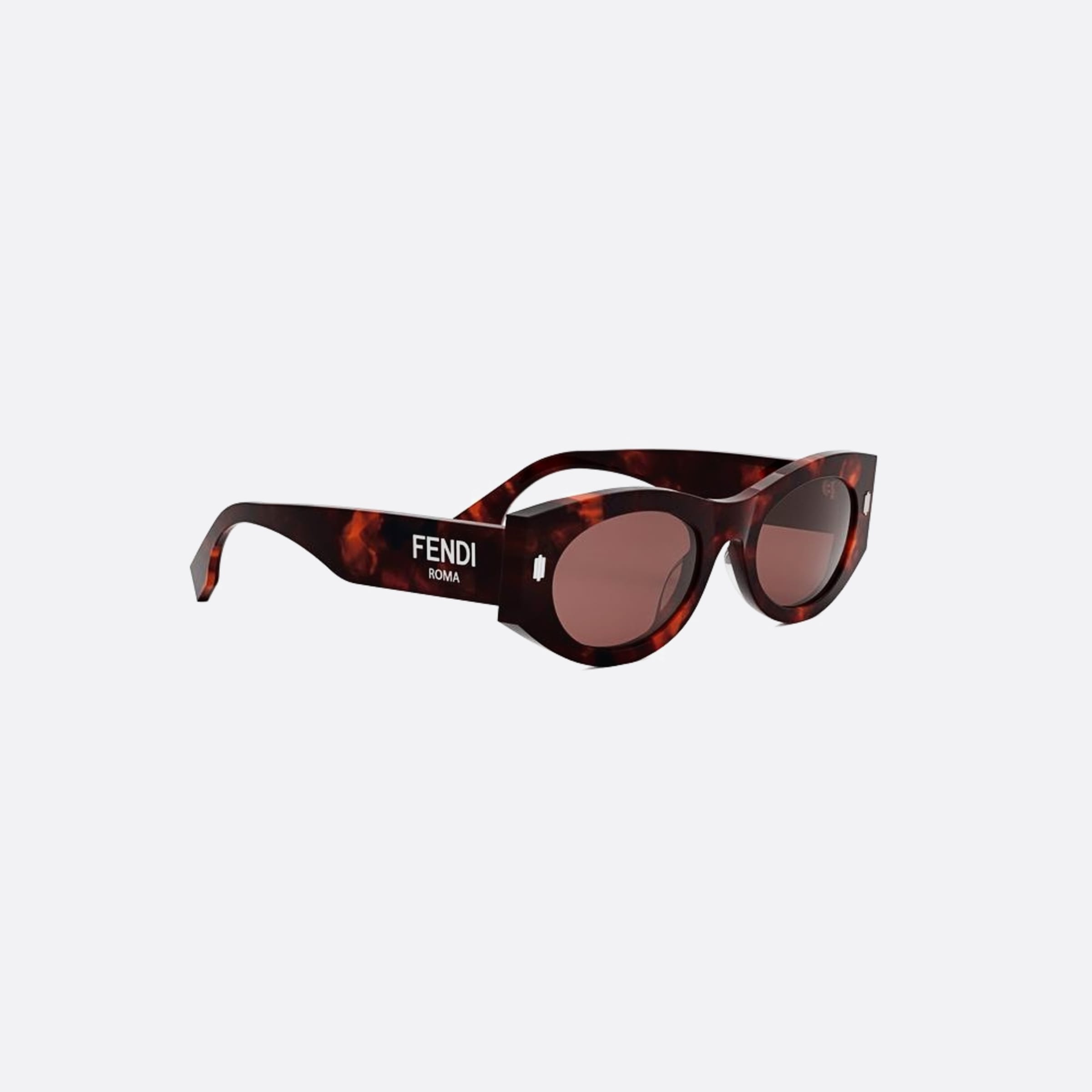 Fendi 52mm Fendi Roma 54s Havana Oval Women Sunglasses - Additional Angle
