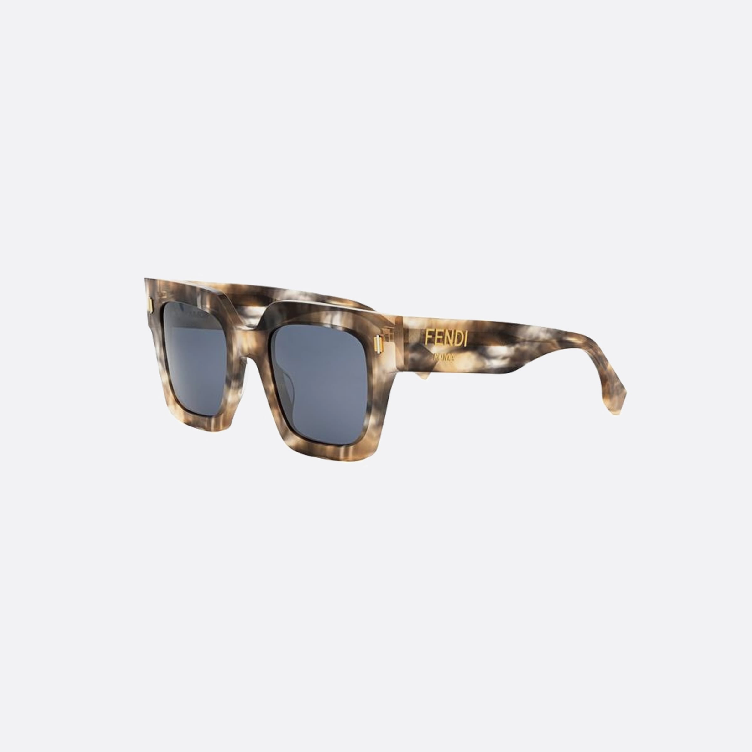 Fendi 50mm Fendi Roma 56v Havana Squared Women Sunglasses - Side View