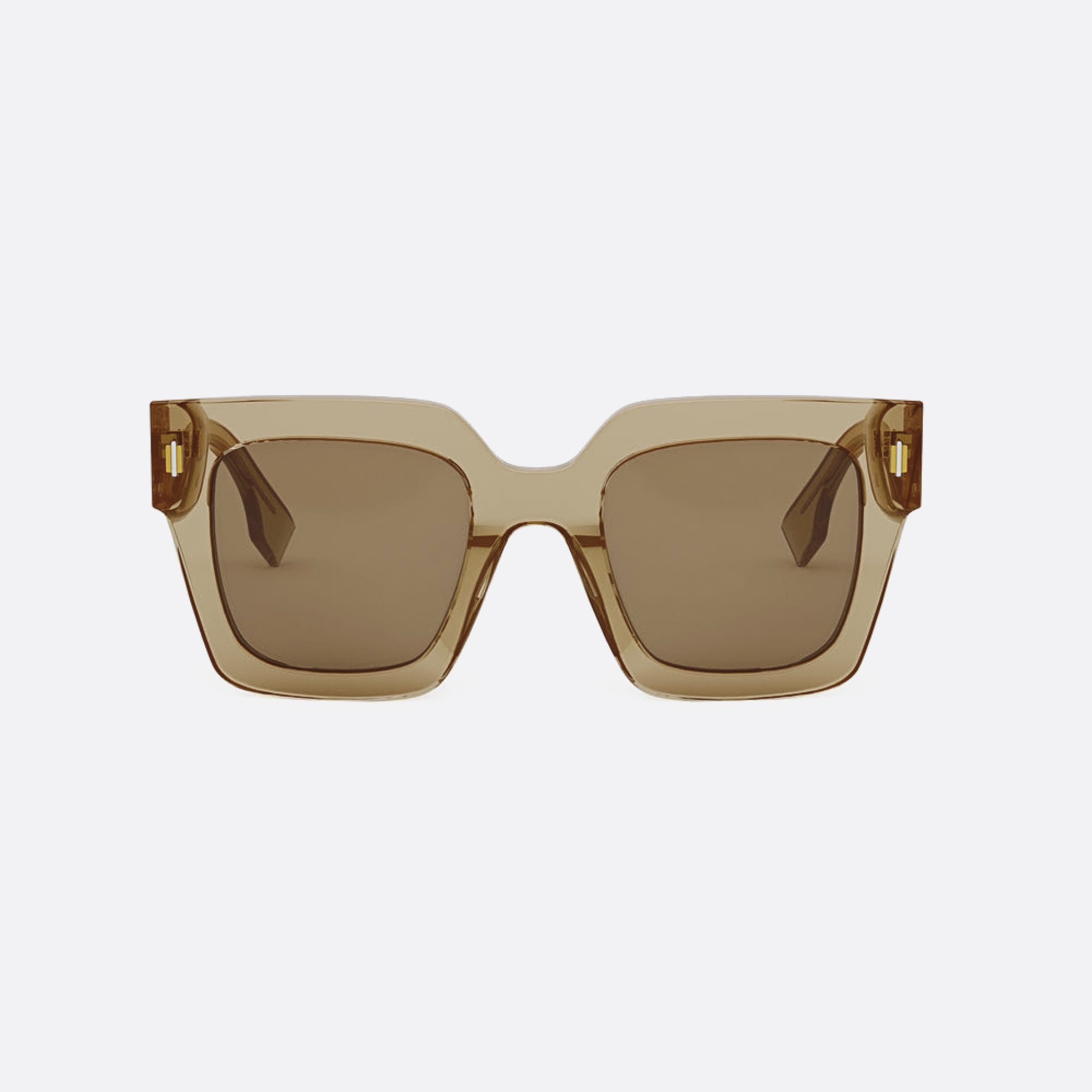 Fendi 50mm Fendi Roma 57e Brown Squared Women Sunglasses - Main View