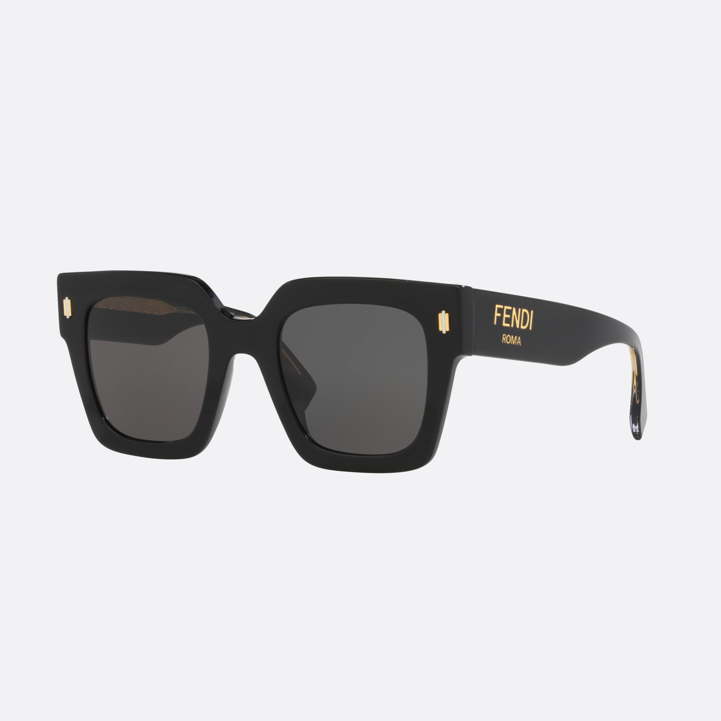 Fendi 50mm Fendi Roma Fe40101i 01a Black Square Women Sunglasses - Main View