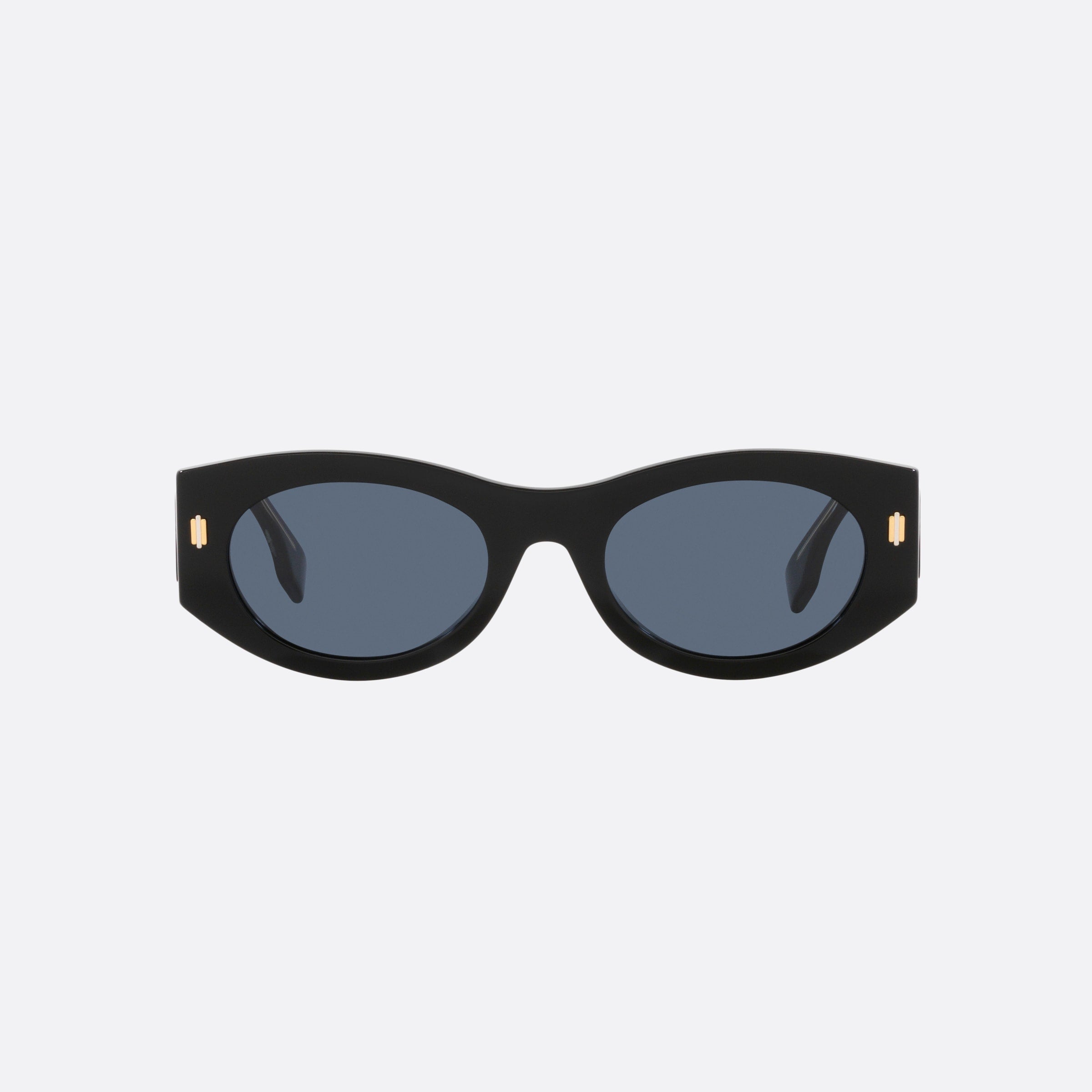 Fendi 52mm Fendi Roma Fe40125i 01v Black Oval Women Sunglasses - Side View