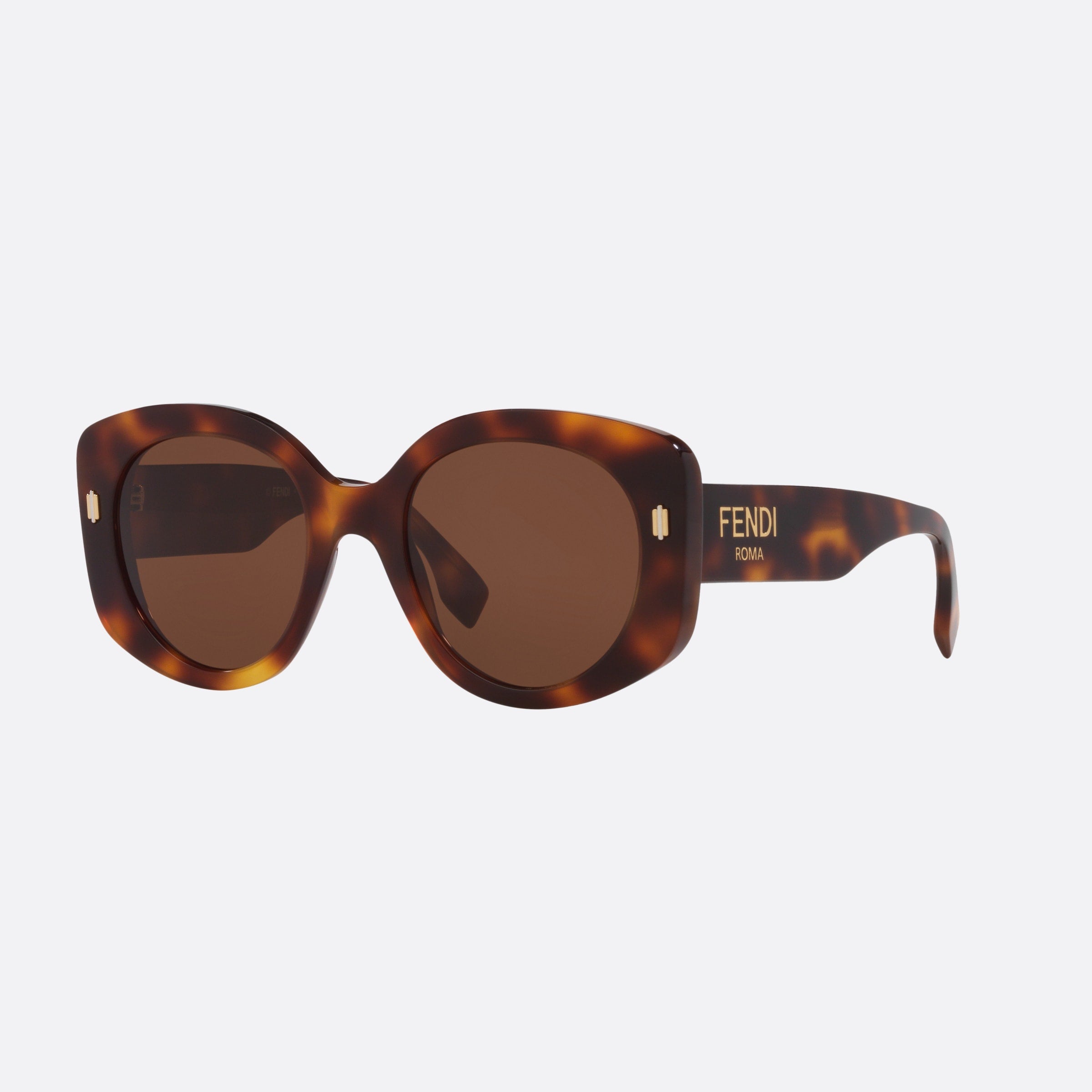 Fendi 51mm Fendi Roma Fe40137i 53e Tortoise Round Women Sunglasses - Main View