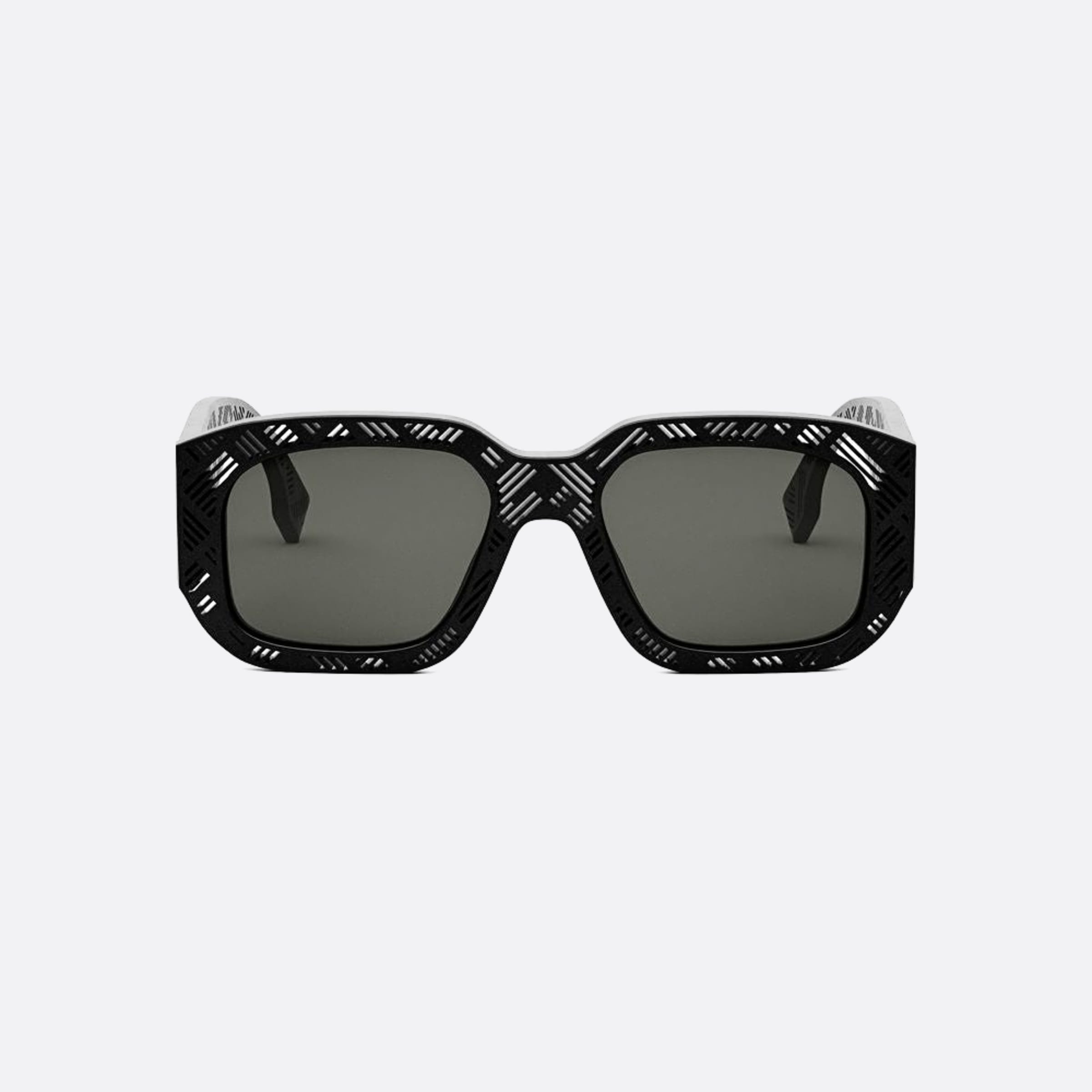 Fendi 52mm Fendi Shadow 02a Black Rectangle Men Sunglasses - Main View