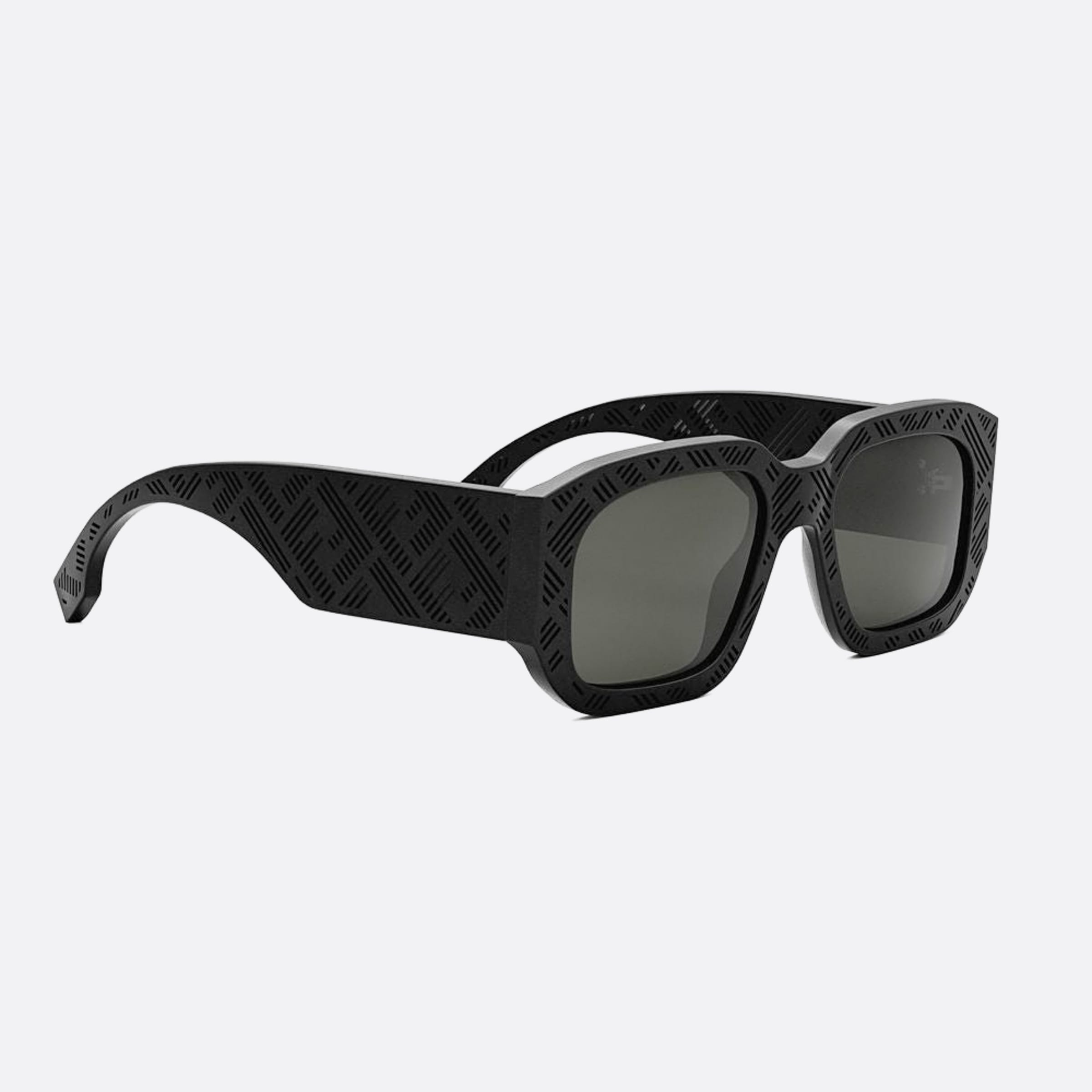 Fendi 52mm Fendi Shadow 02a Black Rectangle Men Sunglasses - Additional Angle