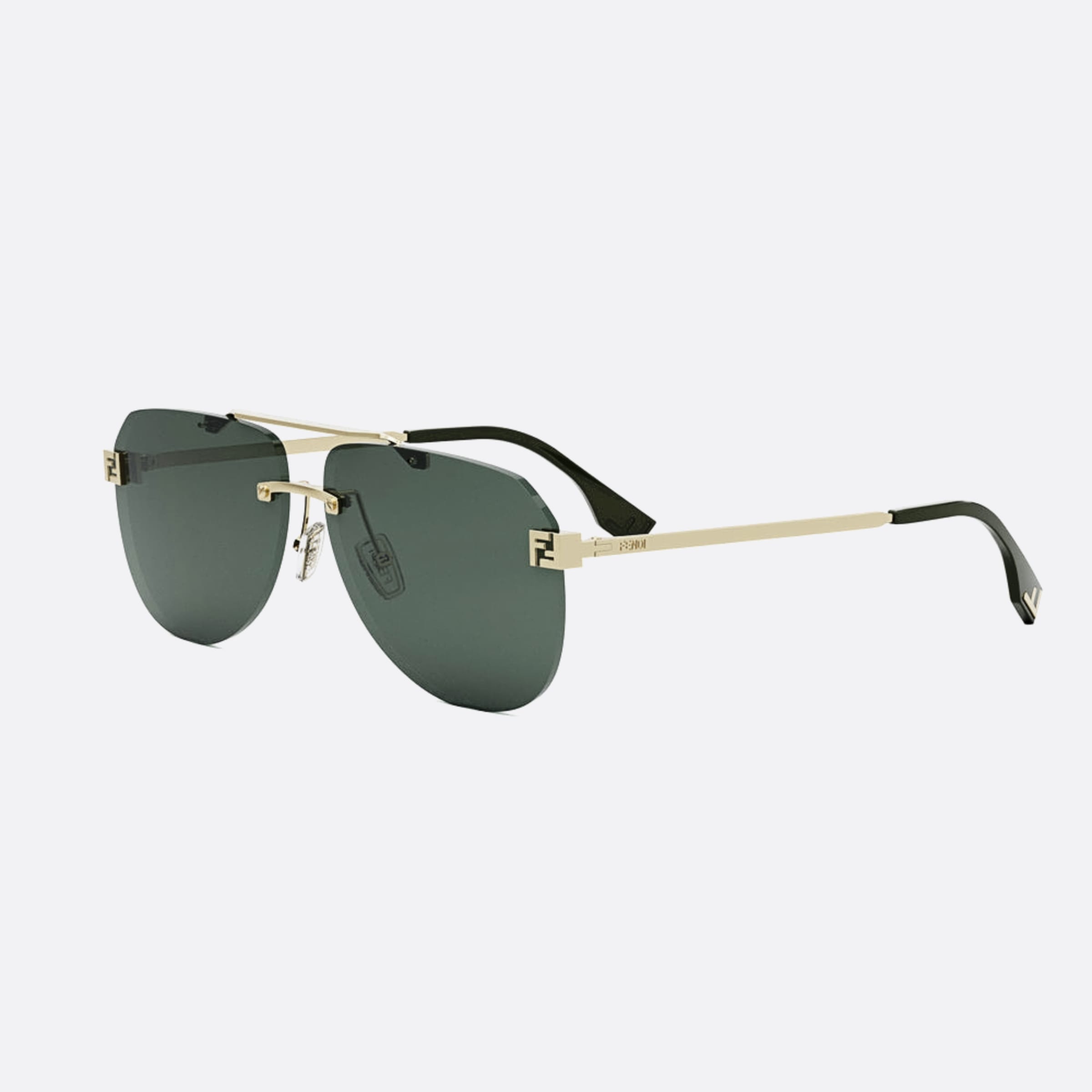 Fendi 61mm Fendi Sky 32n Gold Pilot Men Sunglasses - Side View