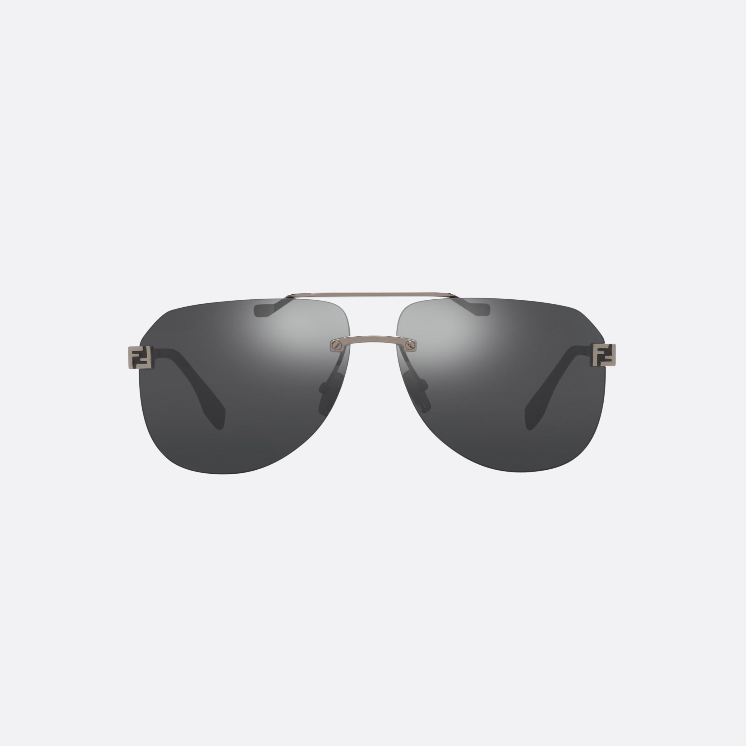 Fendi 61mm Fendi Sky Fe40115u Grey Pilot Men Sunglasses - Side View