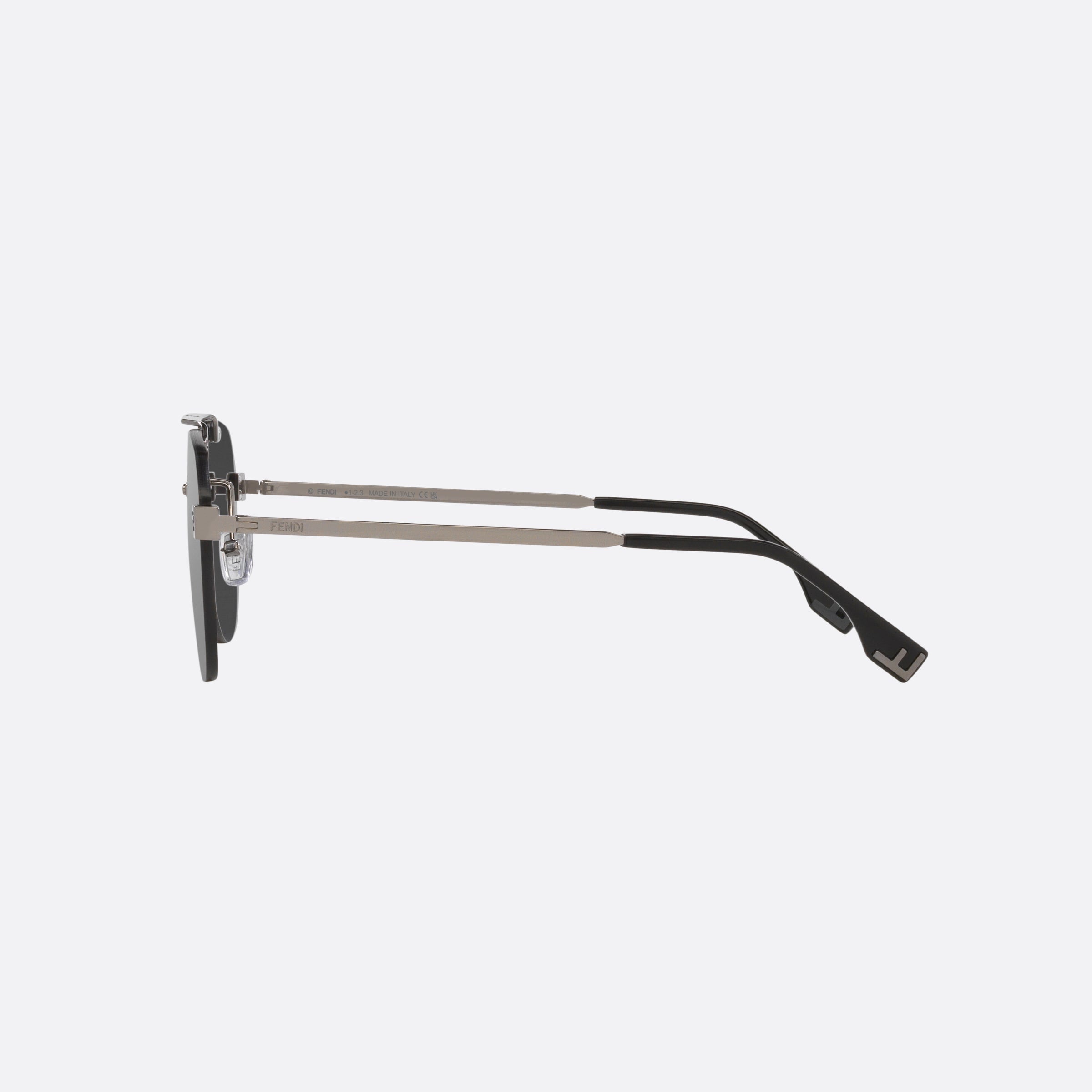 Fendi 61mm Fendi Sky Fe40115u Grey Pilot Men Sunglasses - Detail View
