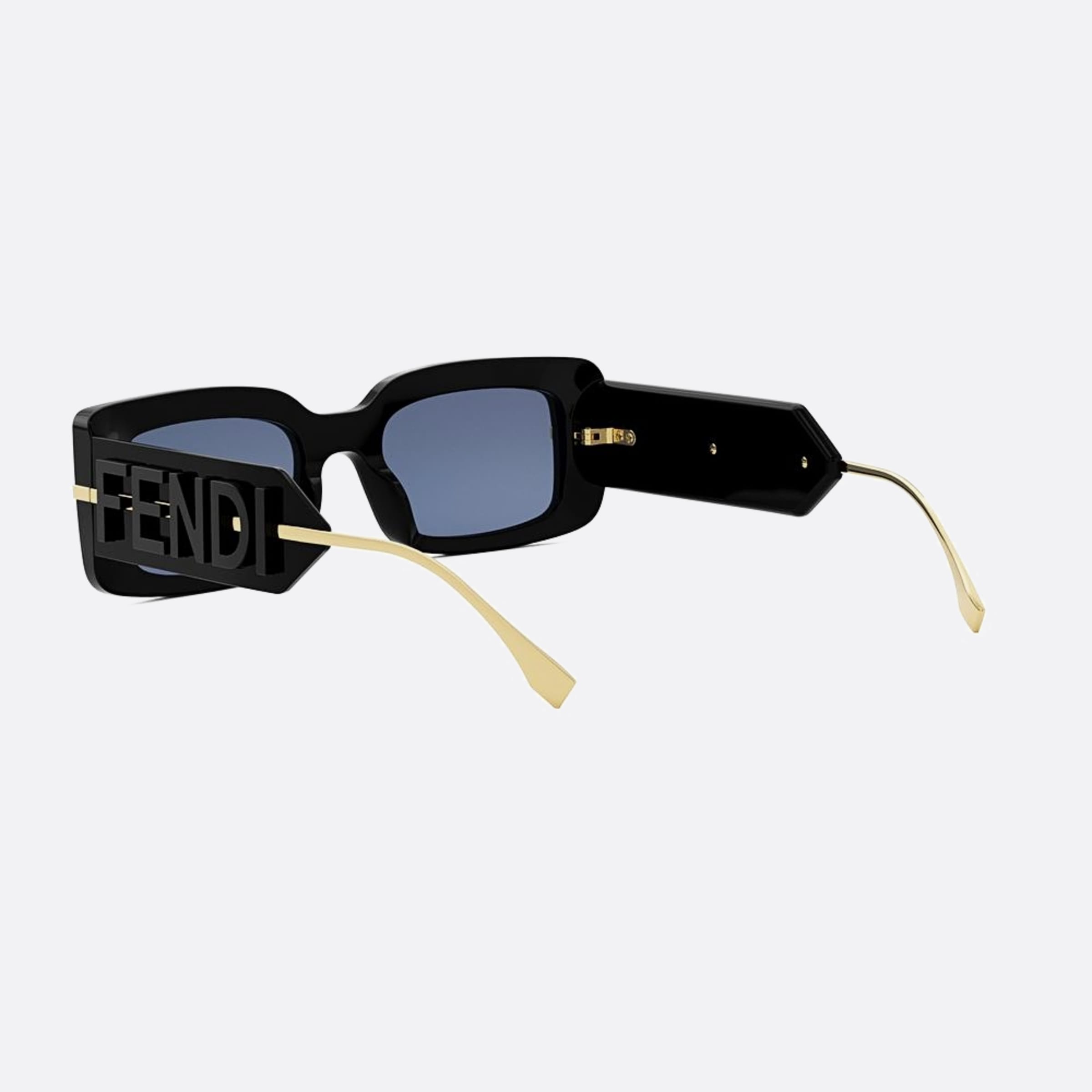 Fendi 51mm Fendigraphy 01v Black Rectangle Women Sunglasses - Lifestyle Shot