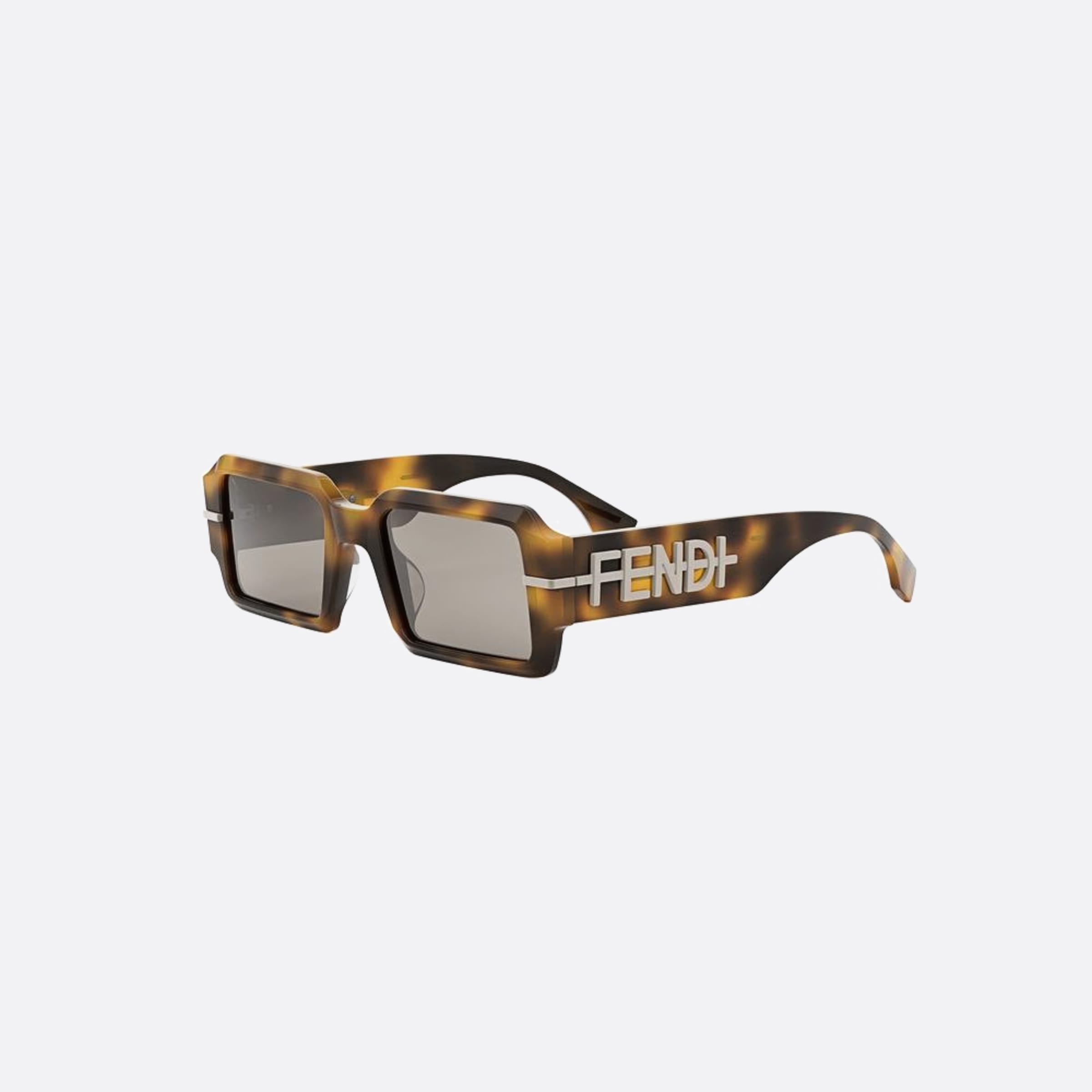 Fendi 52mm Fendigraphy 53e Havana Geometric Men Sunglasses - Side View
